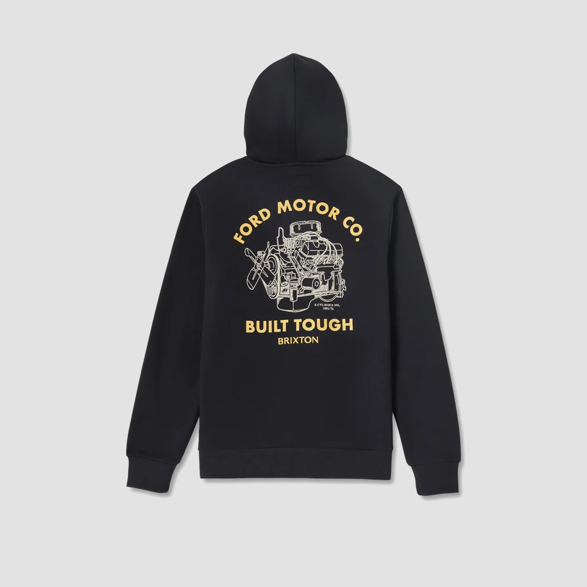 Brixton X Ford Built Tough Pullover Hoodie Burnt Rubber