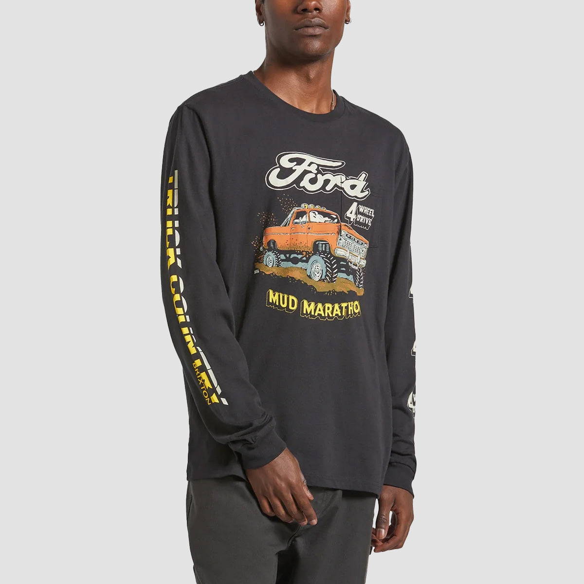 Brixton X Ford Mud Marathon Longsleeve T-Shirt Burnt Rubber