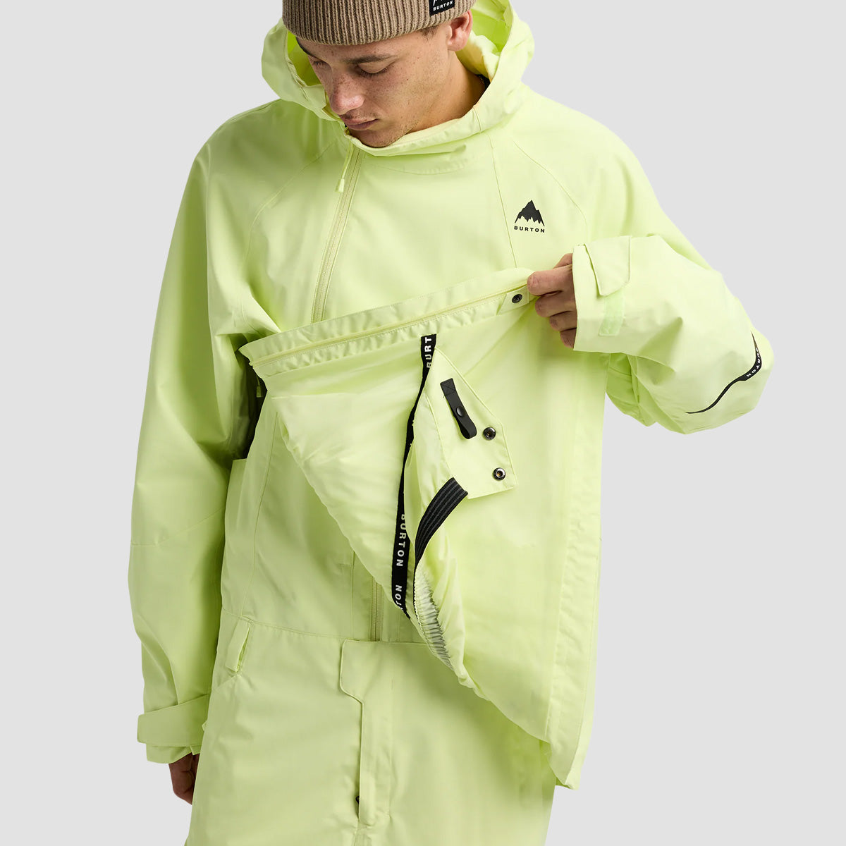 Burton Reserve 2L Relaxed Anorak Snow Jacket Glow Yellow Green