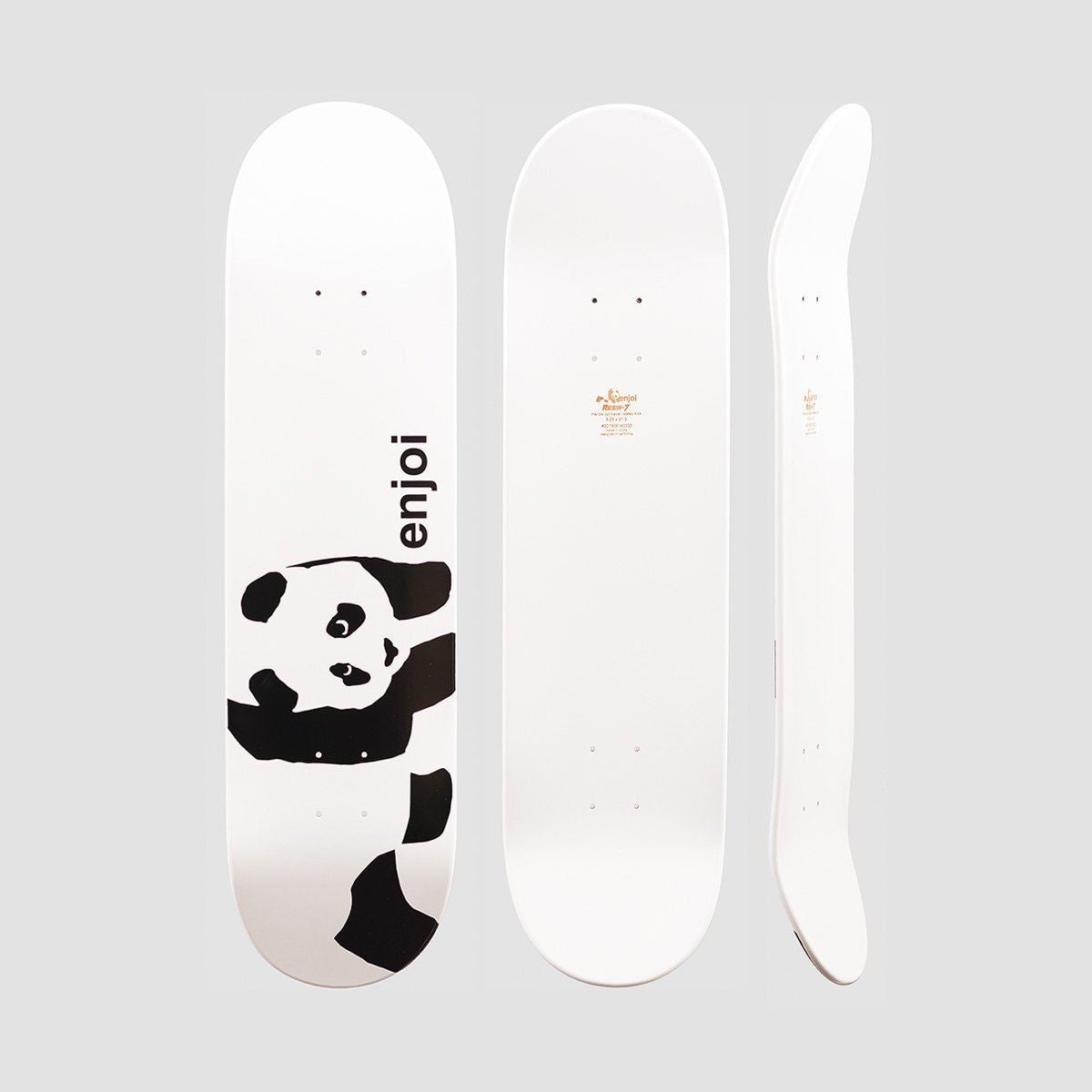 Enjoi Whitey Panda Logo Wide R7 Skateboard Deck White - 8.5"