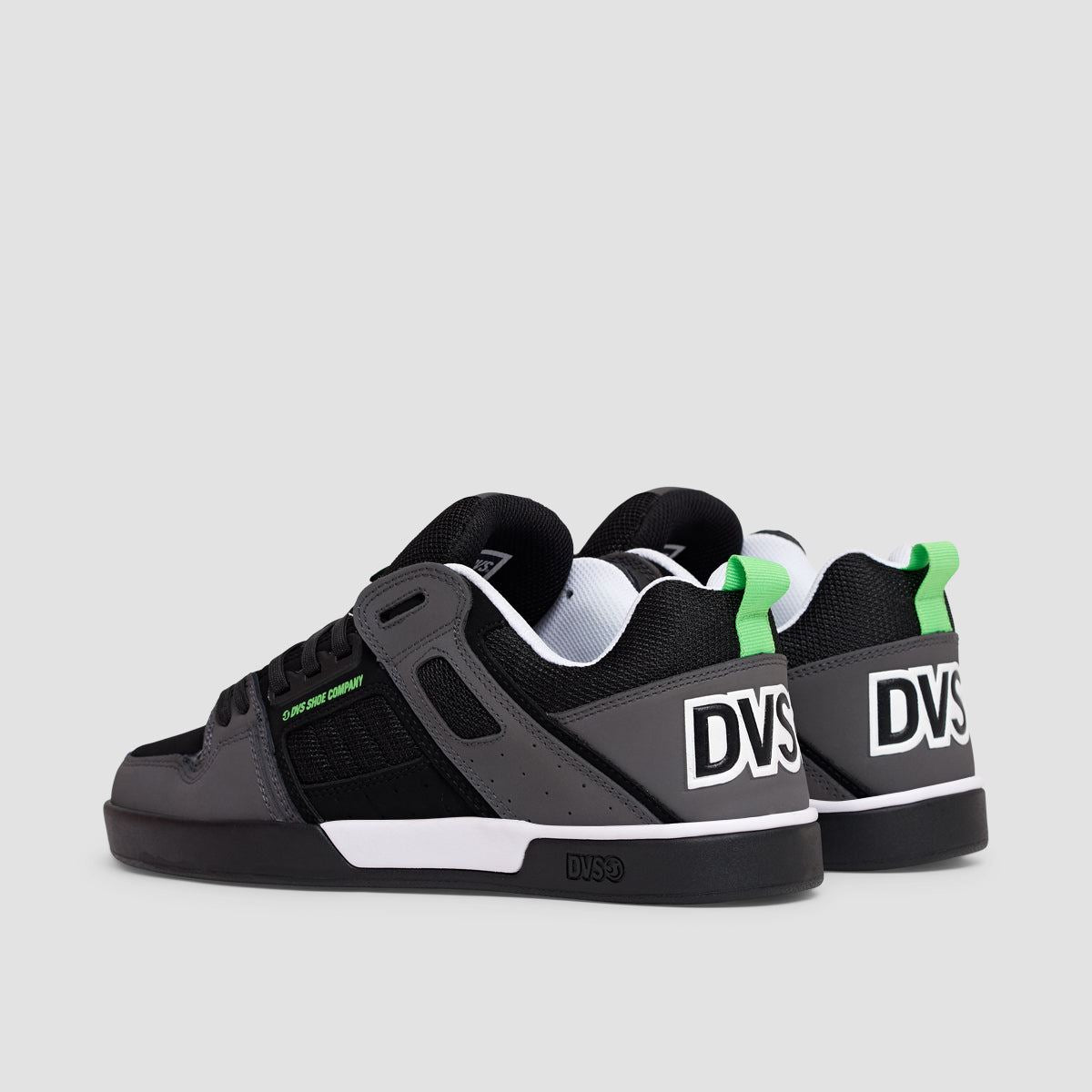 DVS Comanche 2.0+ Shoes - Black/Charcoal/Lime Nubuck