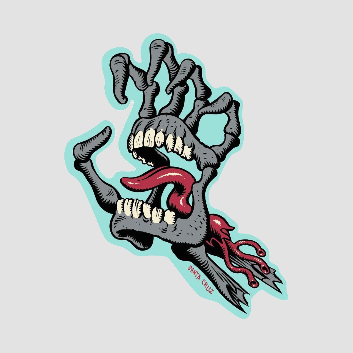 Santa Cruz Bone Hand Sticker 120x80mm