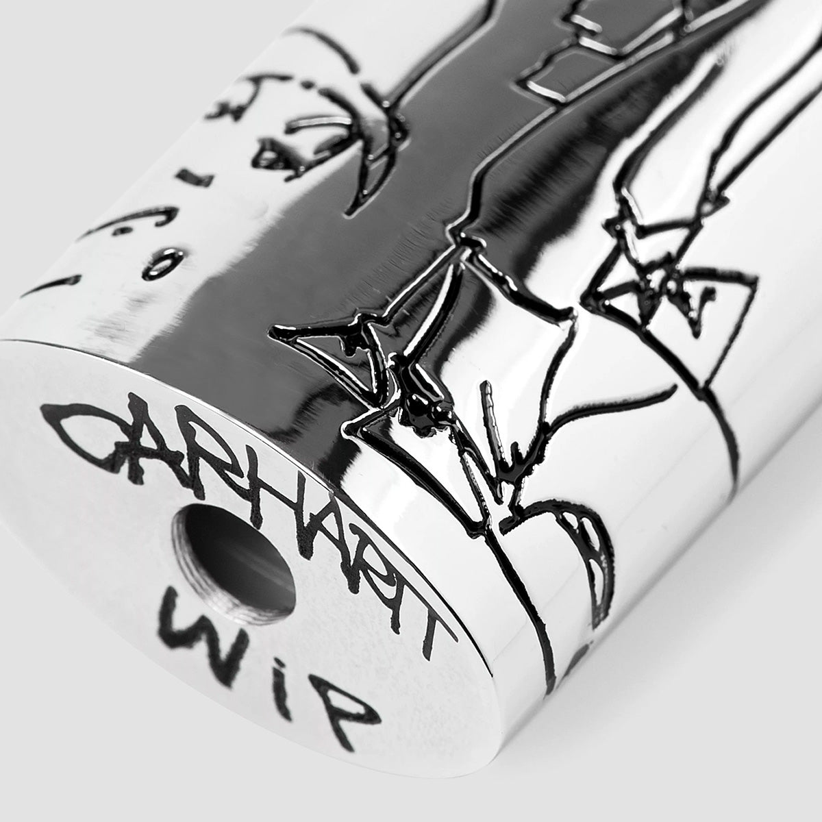 Carhartt WIP Blinkerfluid BIC Metal Lighter Case Silver