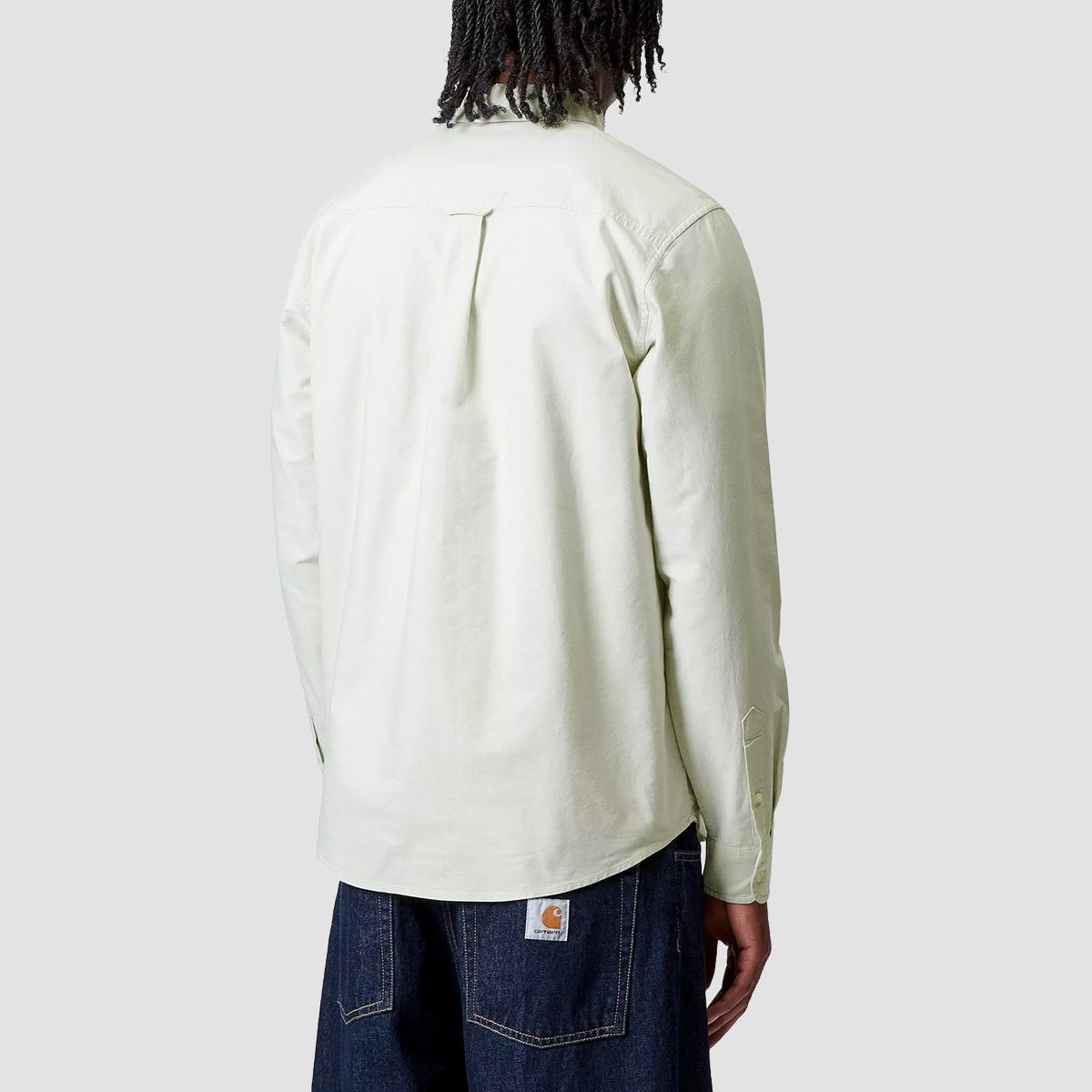 Carhartt WIP C-Logo Longsleeve Shirt Pale Olive/White