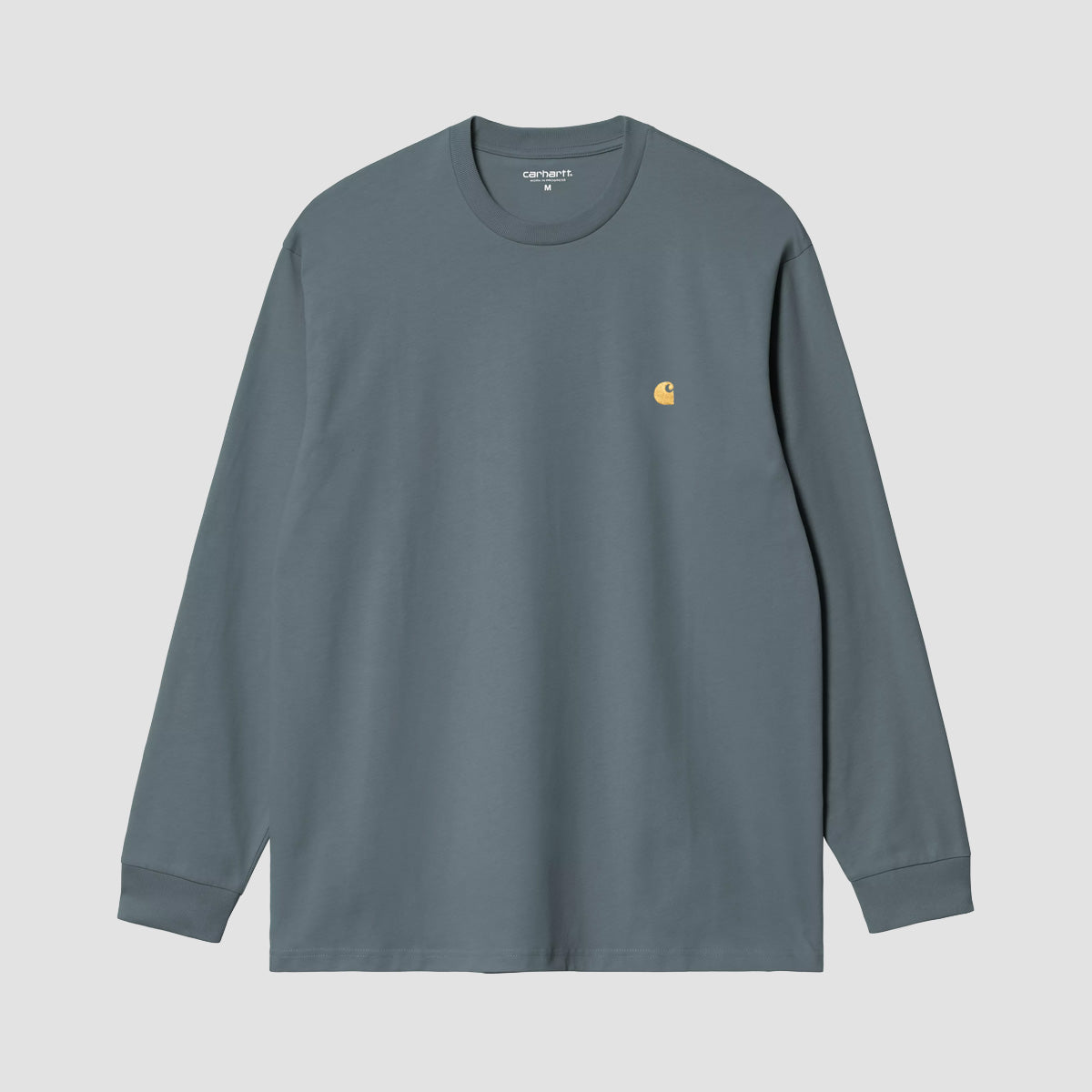 Carhartt WIP Chase Longsleeve T-Shirt Cozy Blue/Gold