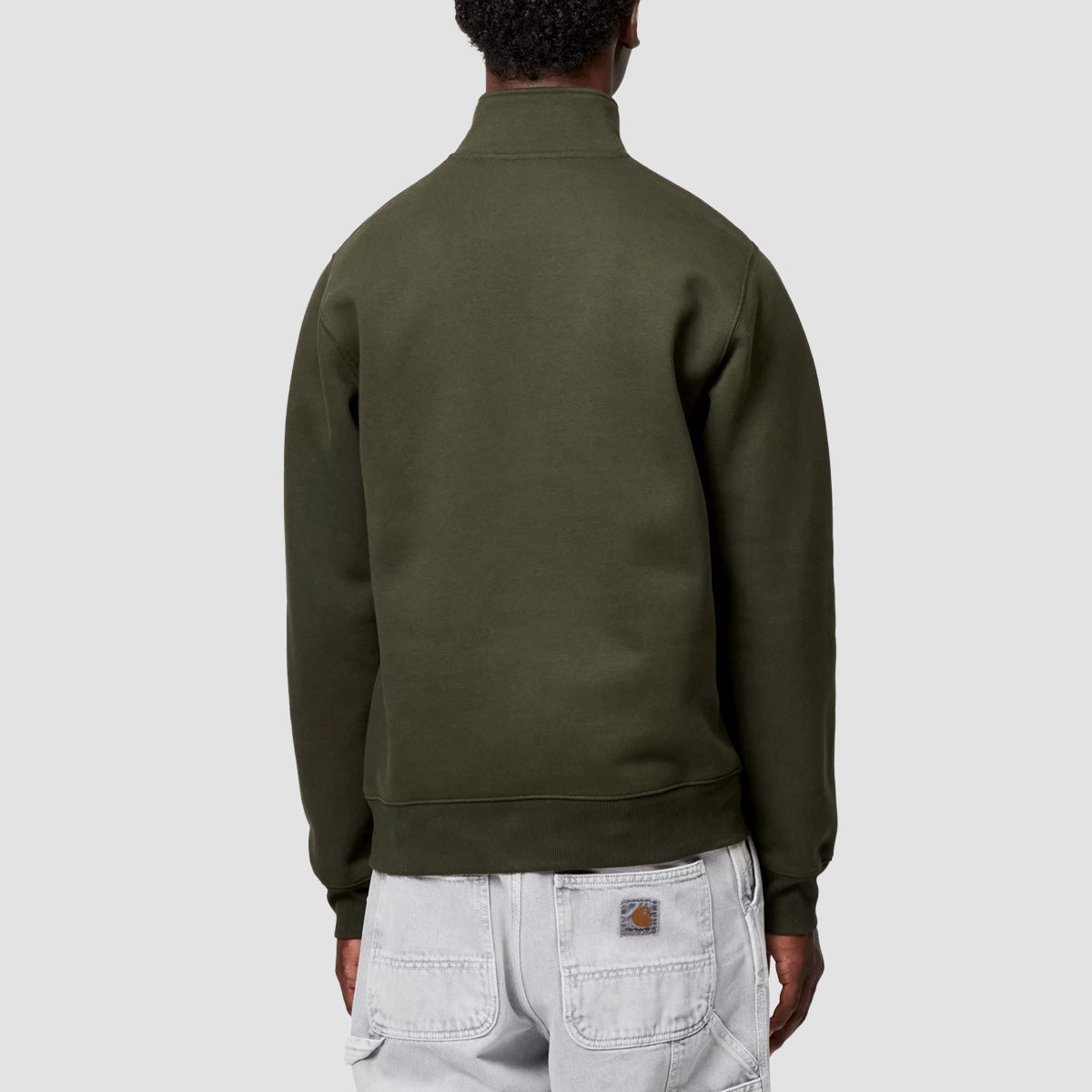 Carhartt WIP Chase Neck Zip Sweatshirt Olive/Gold