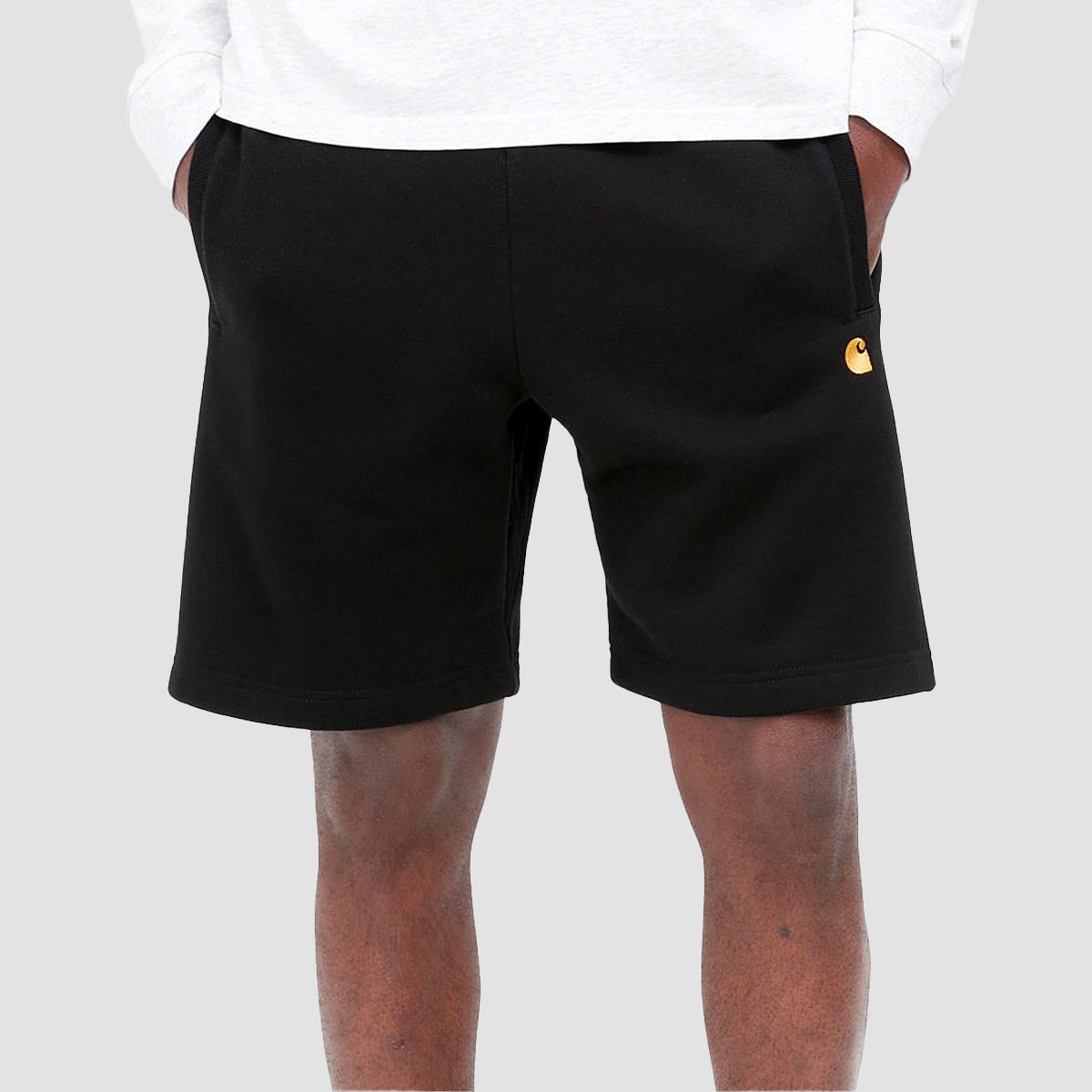Carhartt WIP Chase Sweat Shorts Black/Gold