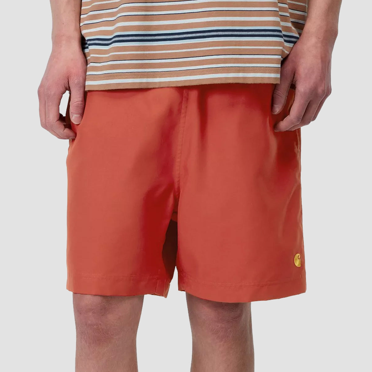 Carhartt WIP Chase Swim Trunks Oxide Red/Gold