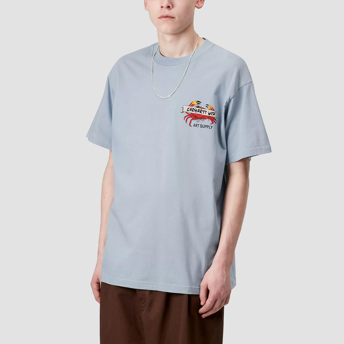 Carhartt WIP Crab Paint T-Shirt Frosted Blue