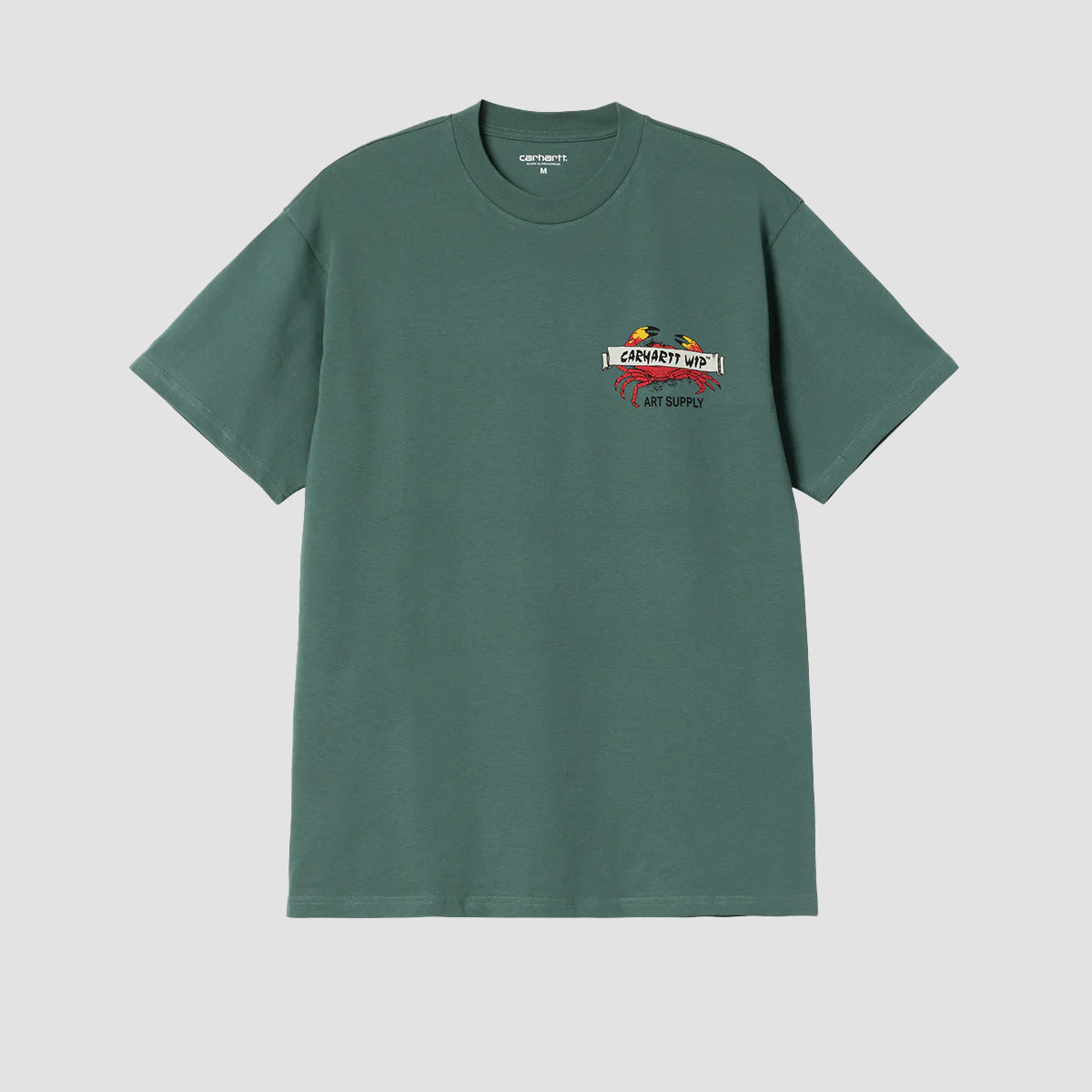 Carhartt WIP Crab Paint T-Shirt Silver Pine