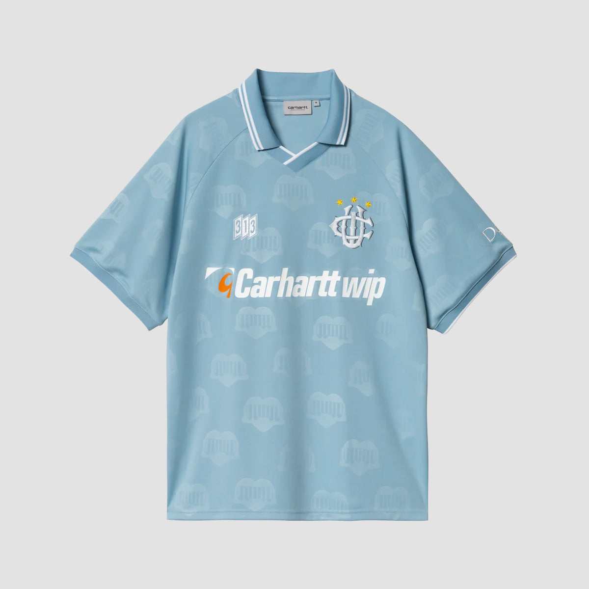 Carhartt WIP Hartt's Football T-Shirt Heart Train Jacquard Bluebird