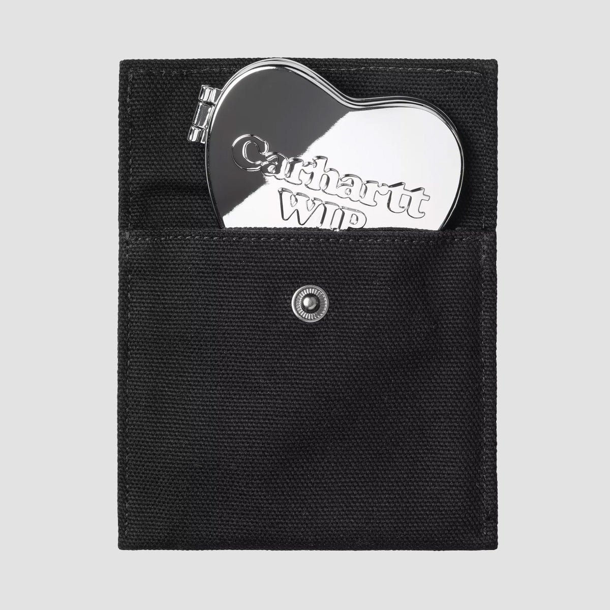 Carhartt WIP Heart Zinc Alloy Pocket Mirror Silver