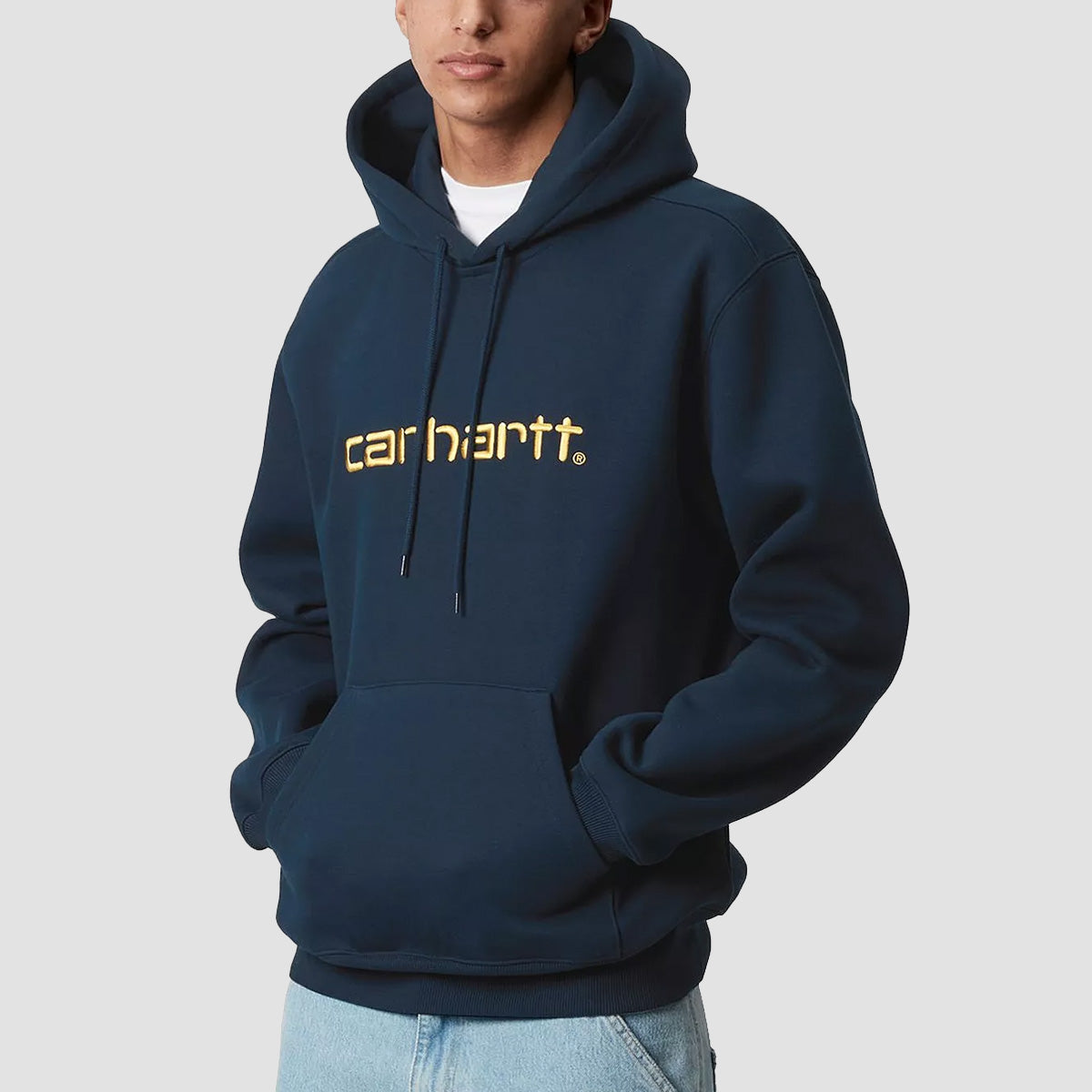 Carhartt WIP Hooded Pullover Hoodie Ink/Air Yellow