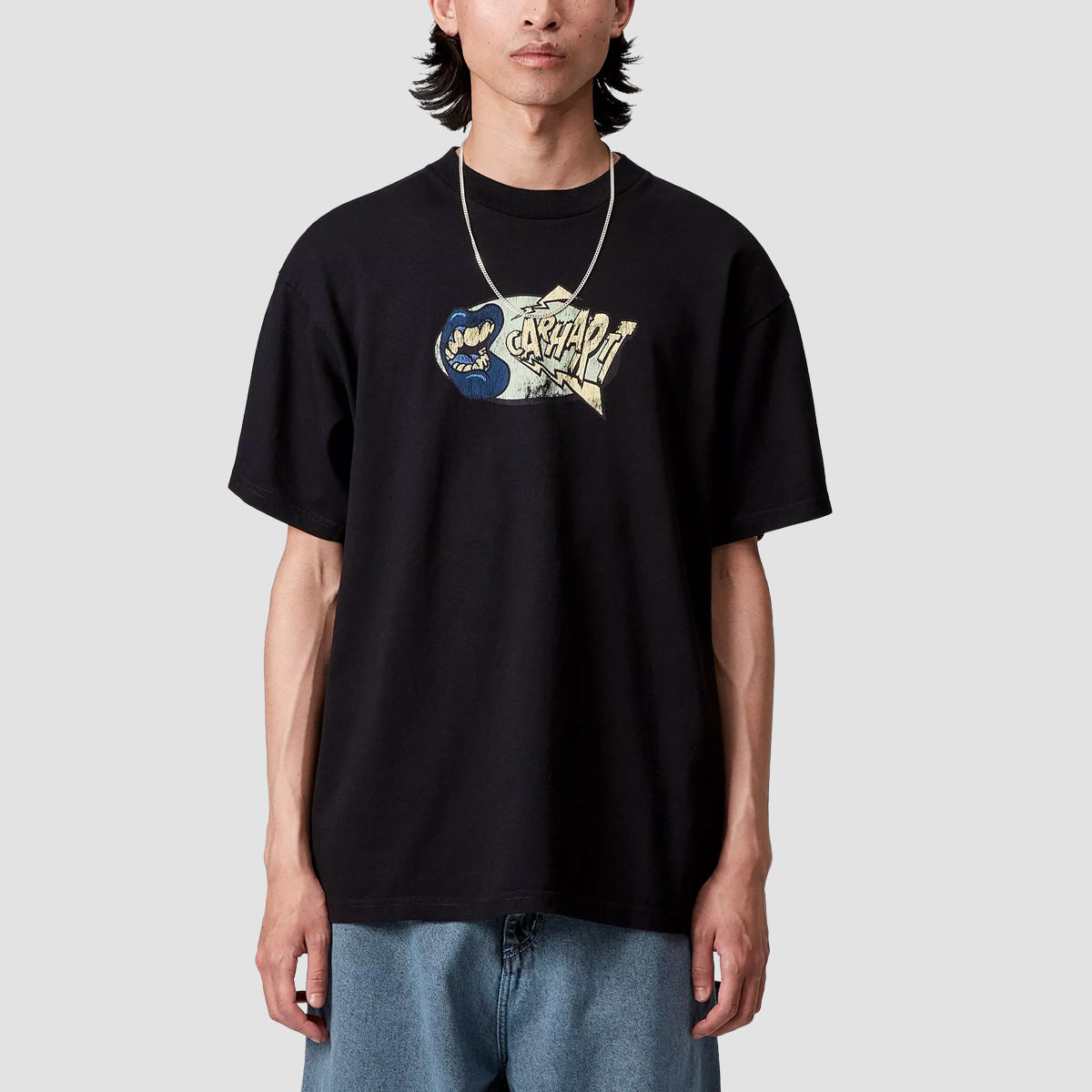Carhartt WIP Louder T-Shirt Black Heavy Enzyme Wash