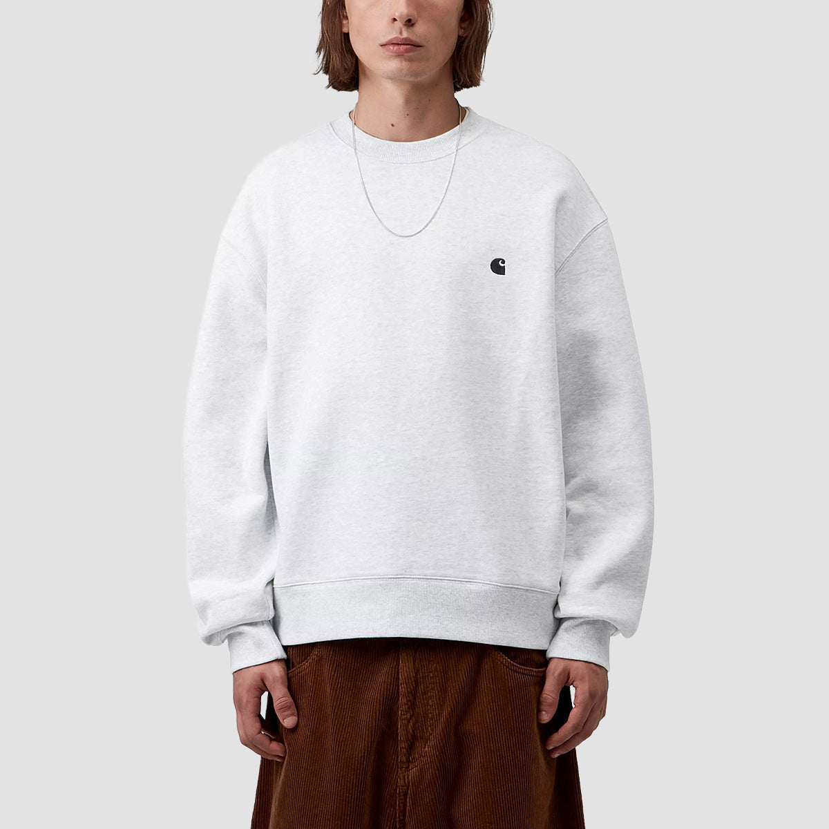Carhartt WIP Mack Crew Sweatshirt Ash Heather/Black