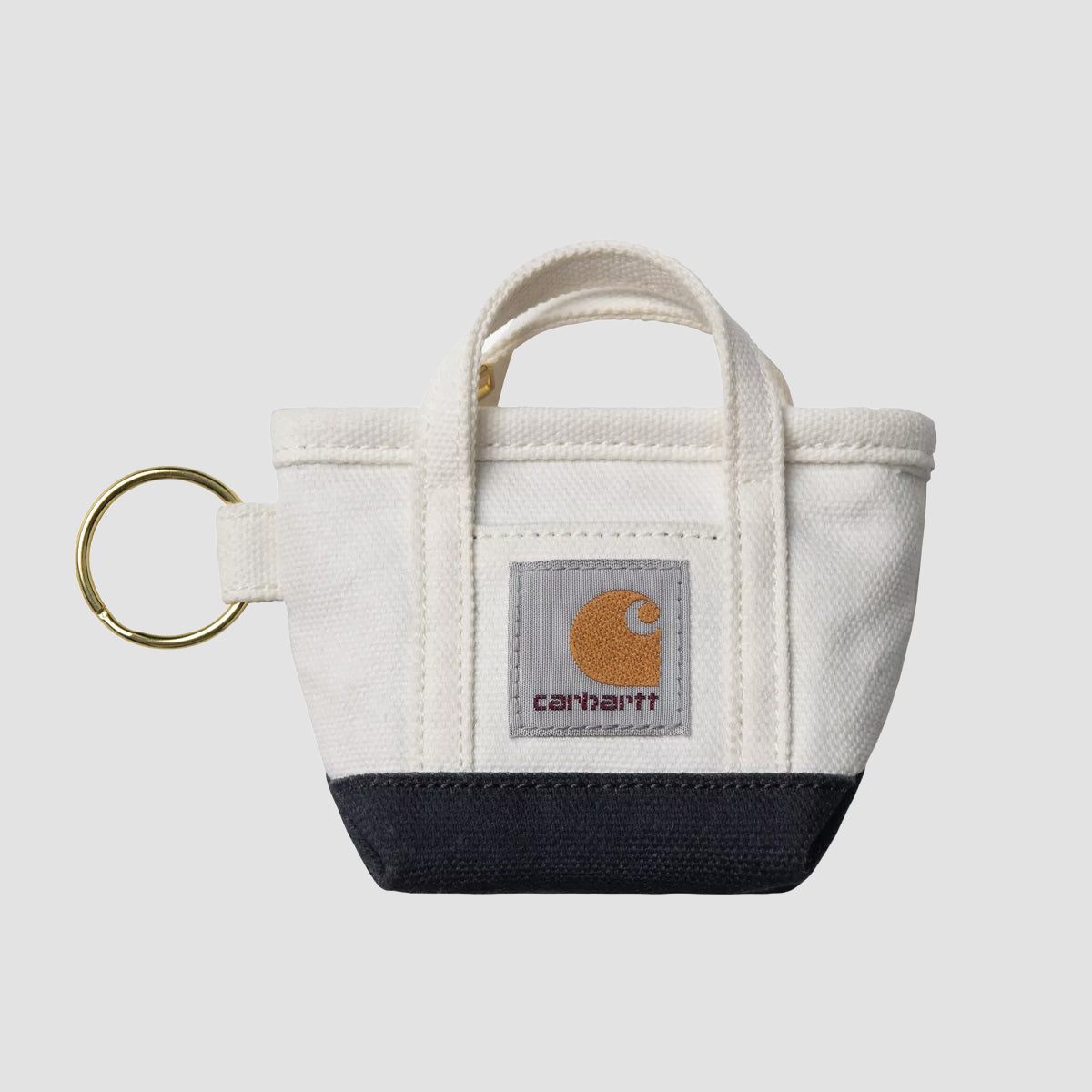 Carhartt WIP Mini Tote Bag Keychain Natural/Blue