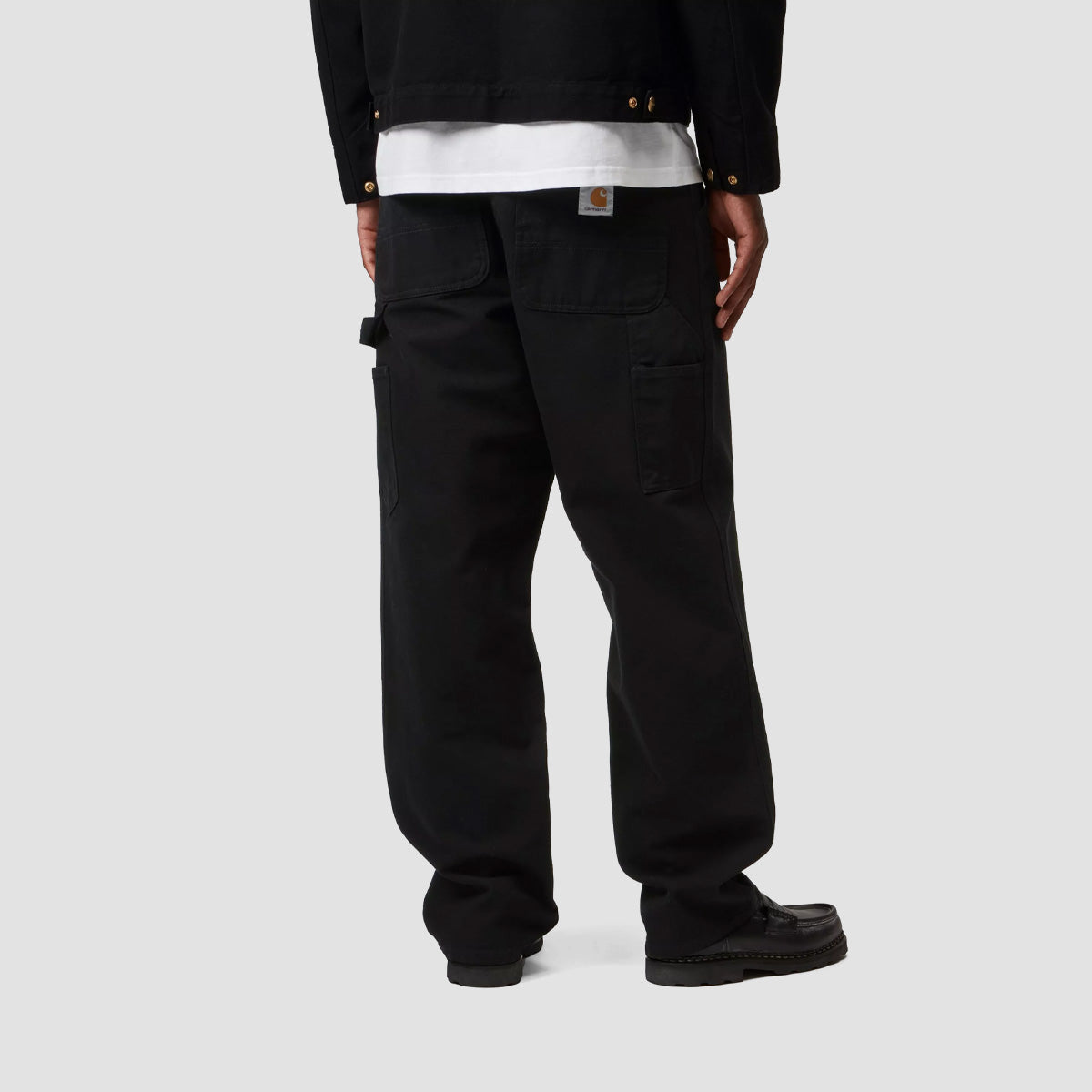 Carhartt WIP Single Knee Canvas Pants Black Rinsed