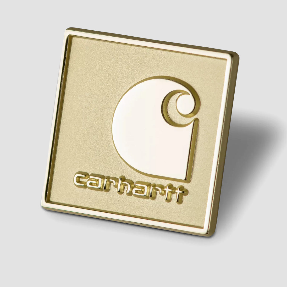 Carhartt WIP Square Label Zinc Alloy Pin Gold