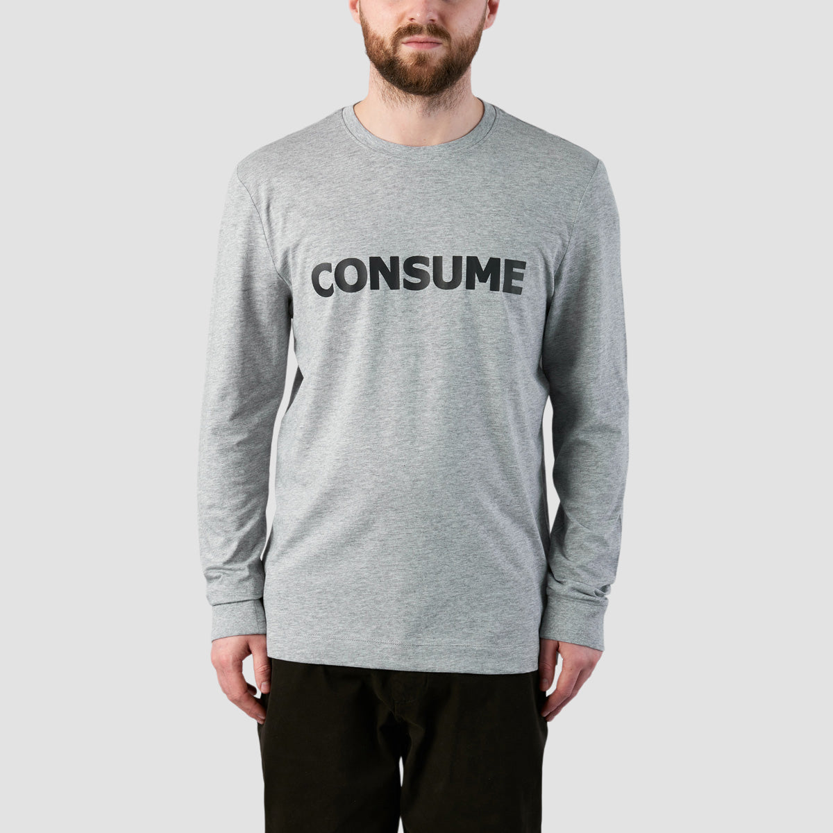 Consume Logo Longsleeve T-Shirt Athletic Heather/Black