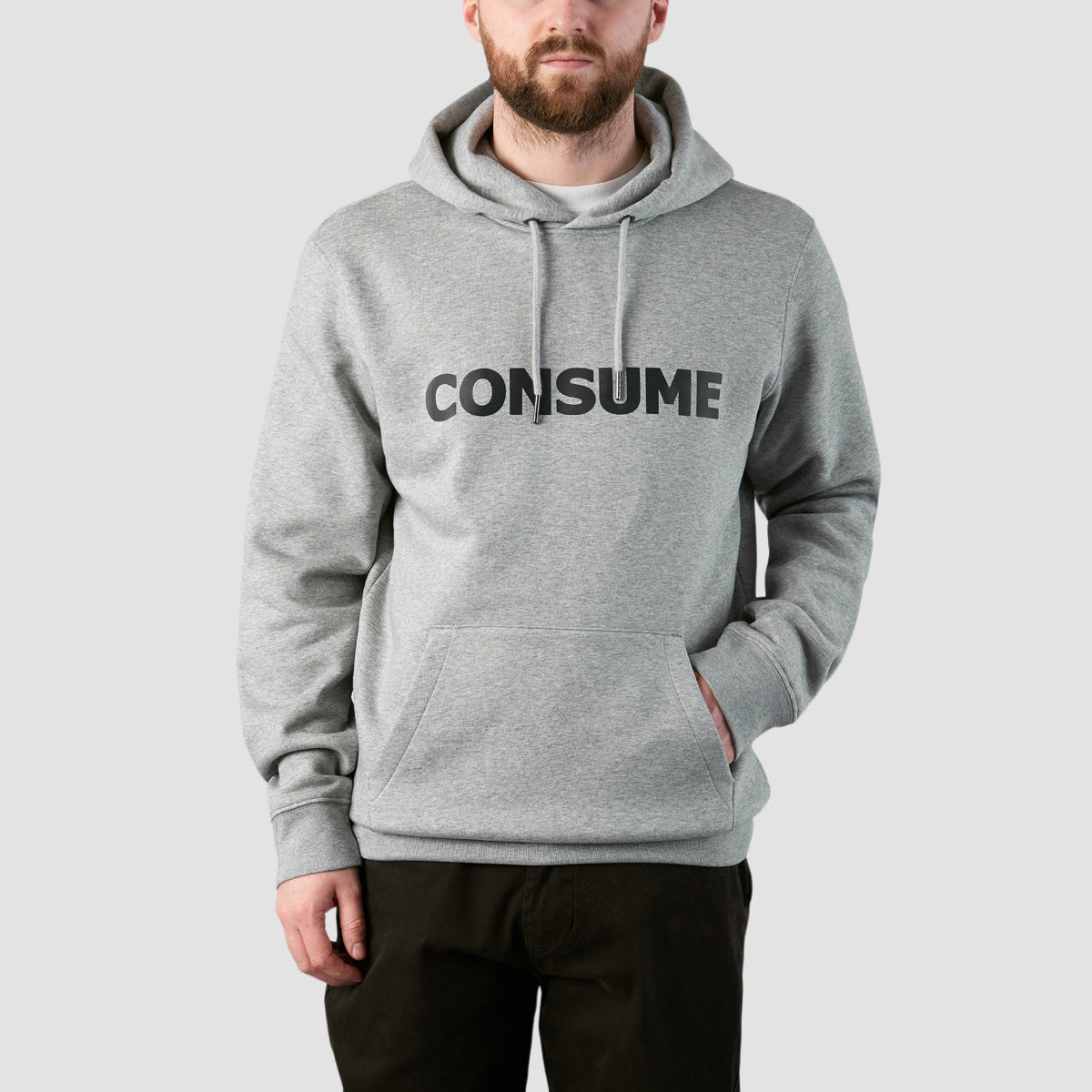 Consume Logo Pullover Hoodie Athletic Heather/Black
