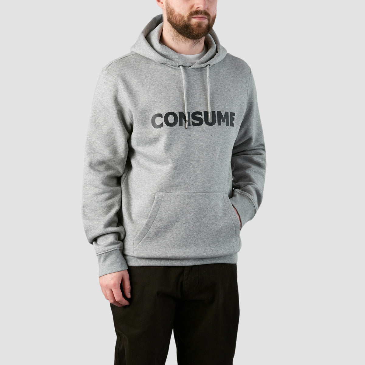 Consume Logo Pullover Hoodie Athletic Heather/Black
