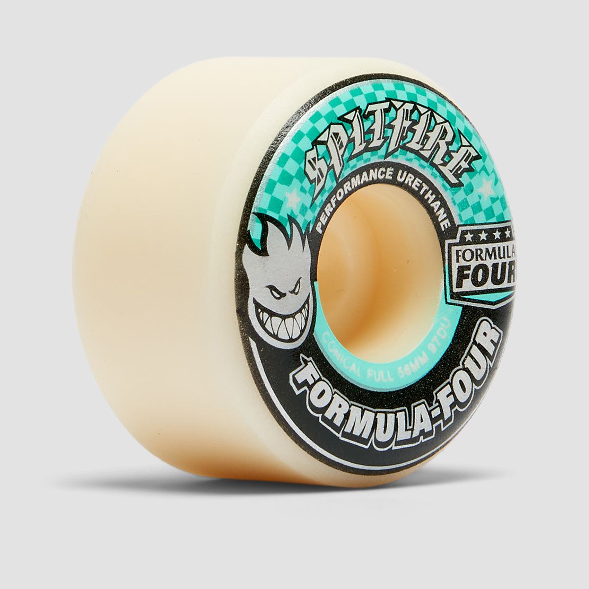 Spitfire Formula Four Conical Full 97du Skateboard Wheels Natural/Teal 56mm