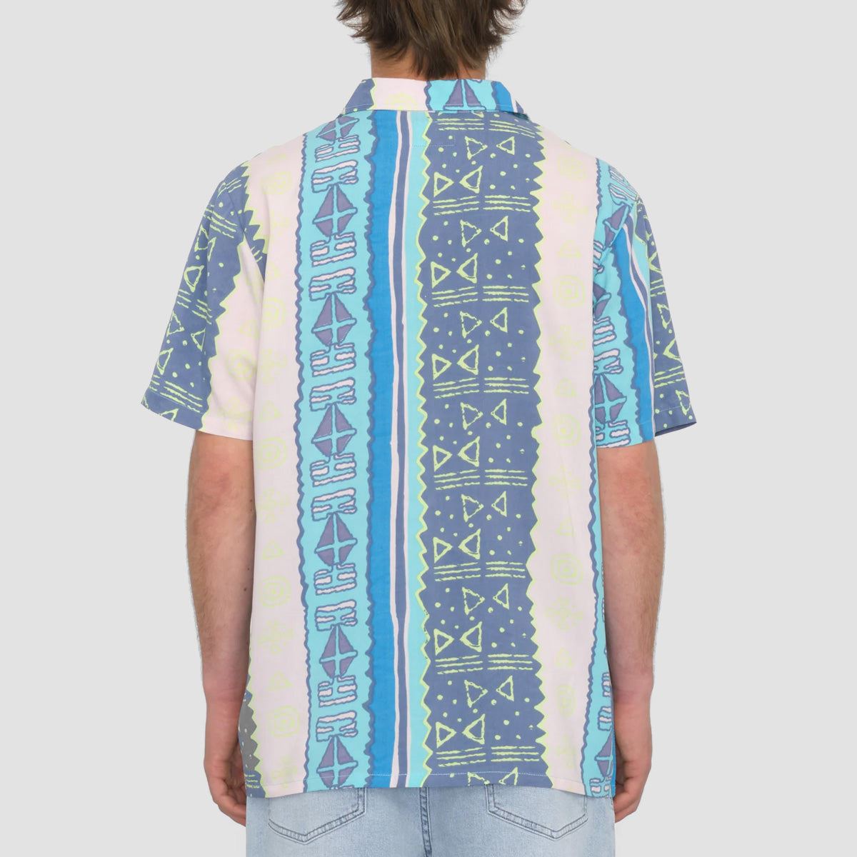 Volcom Bold Moves Short Sleeve Shirt Crete Blue