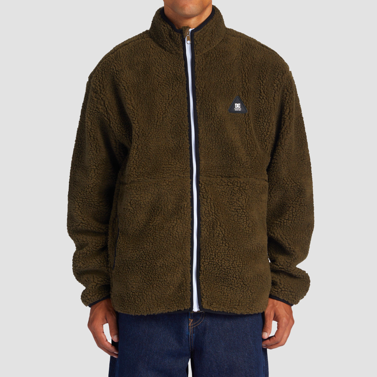 DC Amradical Zip-Up Mock Neck Fleece Capers