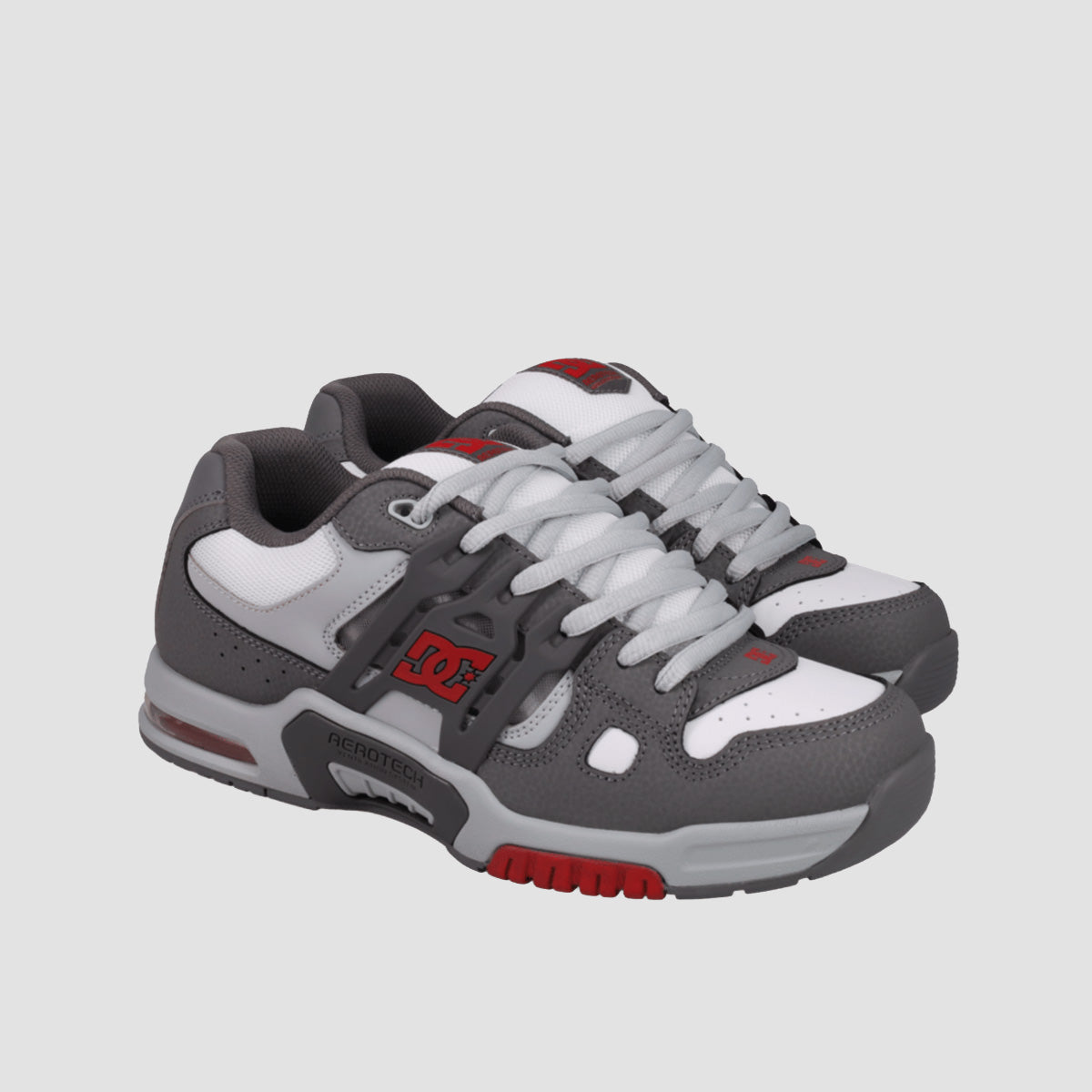 DC At-2 Shoes - Dark Grey/Grey/Red