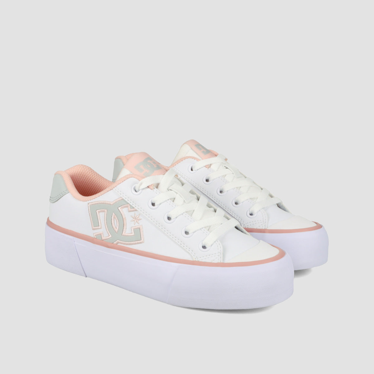 DC Chelsea Platform Shoes - Grey/Blushing Bride - Womens