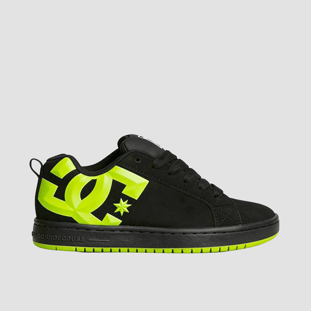 DC Court Graffik Shoes - Black/Lime Beveled/Lime