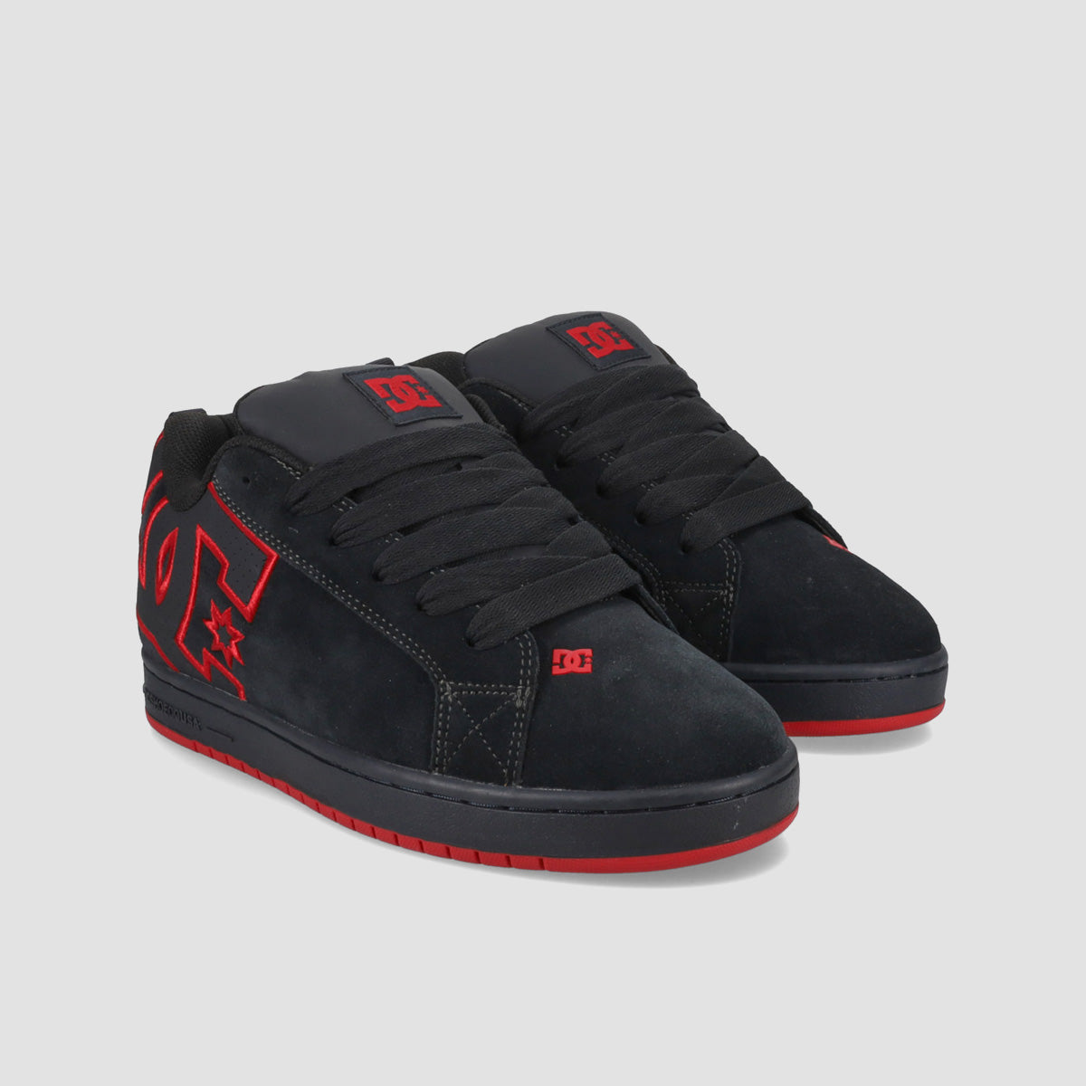 DC Court Graffik Shoes - Dark Grey/Red