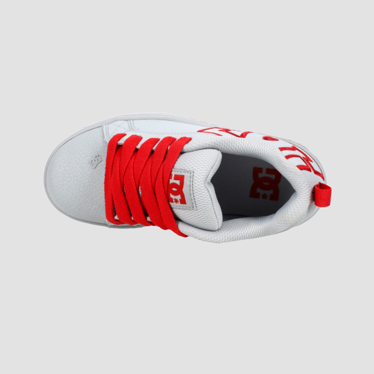 DC Court Graffik Shoes - Grey/Grey/Red - Kids