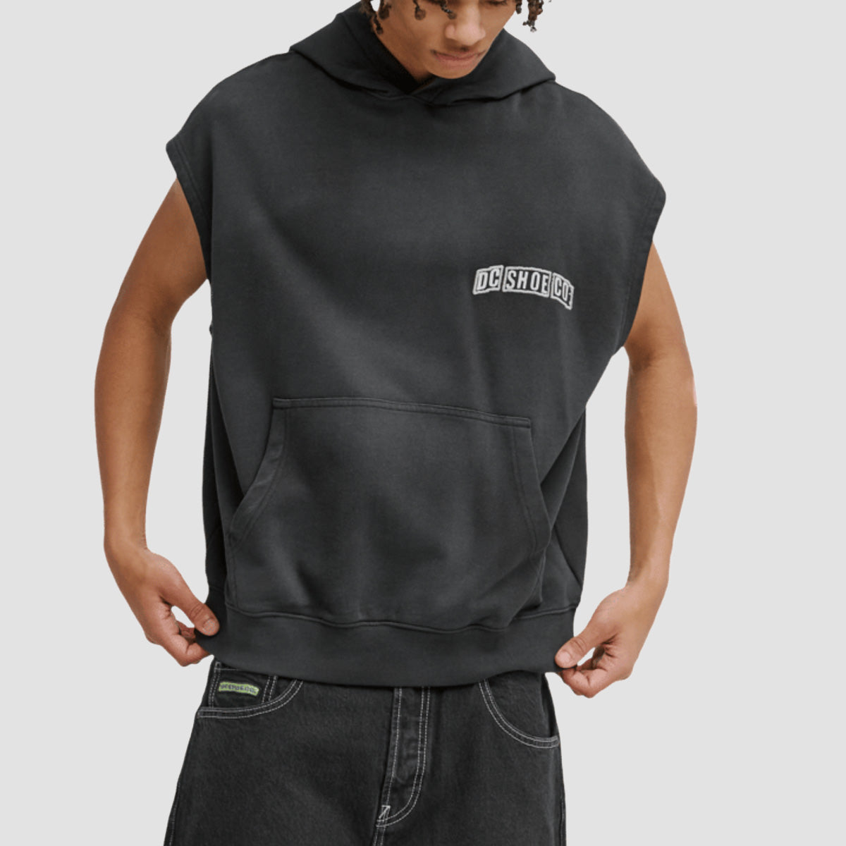 DC Gunner Sleeveless Pullover Hoodie Black