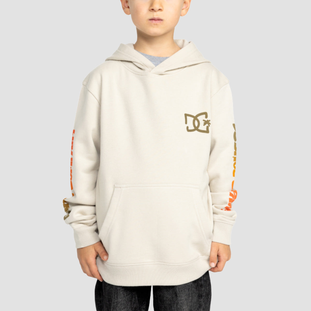 DC Hot Box Pullover Hoodie Pelican - Kids
