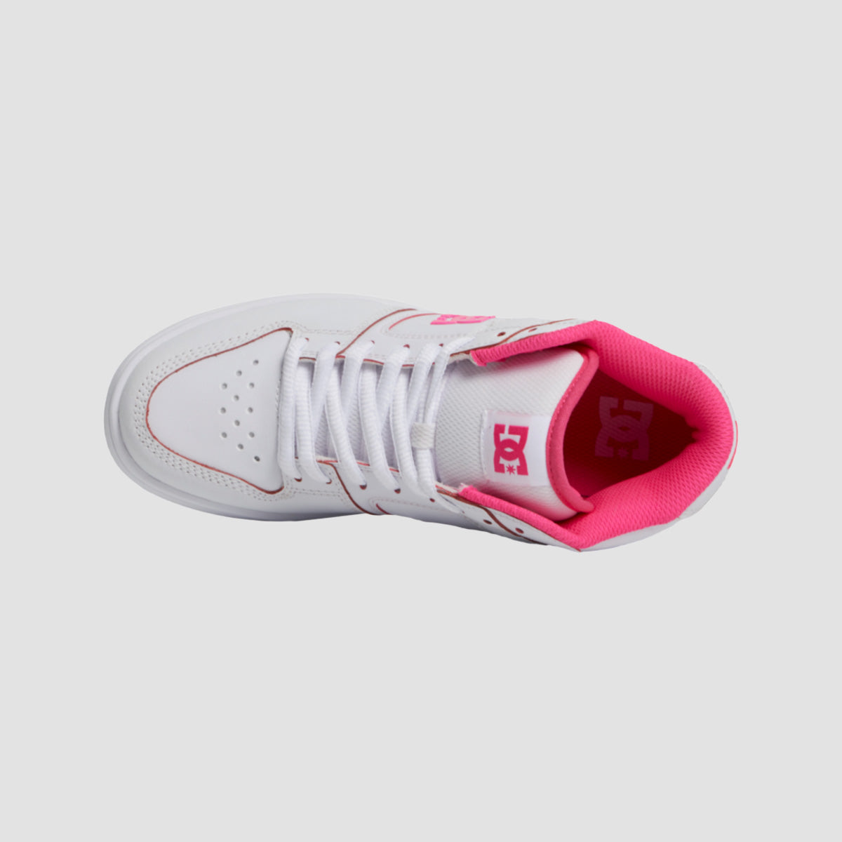 DC Manteca 4 Mid Top Shoes - White/Hot Pink - Womens