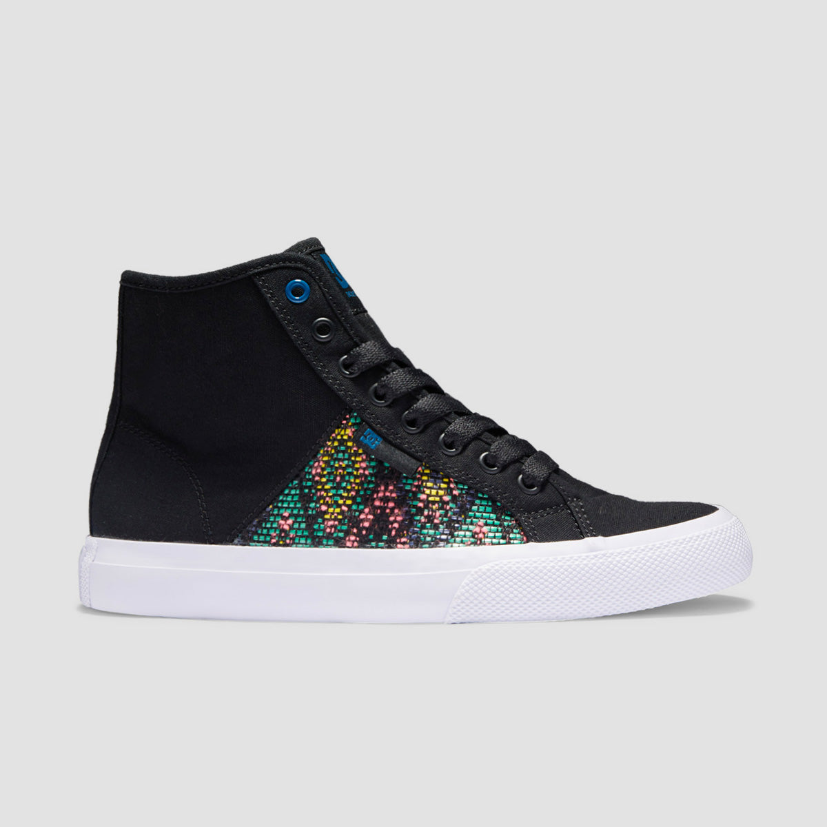 DC Manual Hi TX LE Shoes - Blue Plaid - Womens