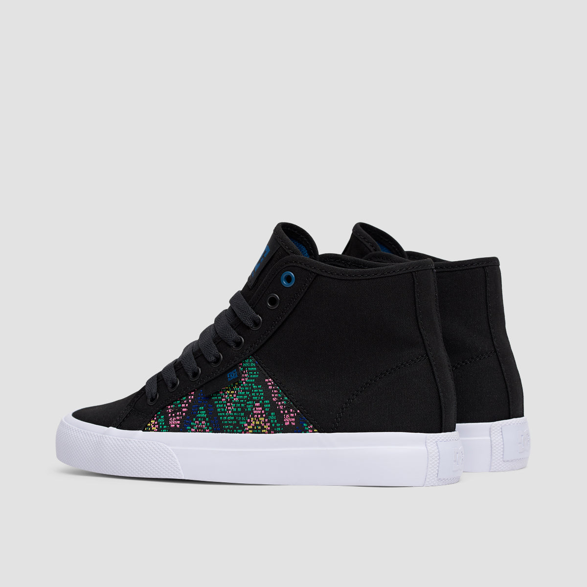 DC Manual Hi TX LE Shoes - Blue Plaid - Womens