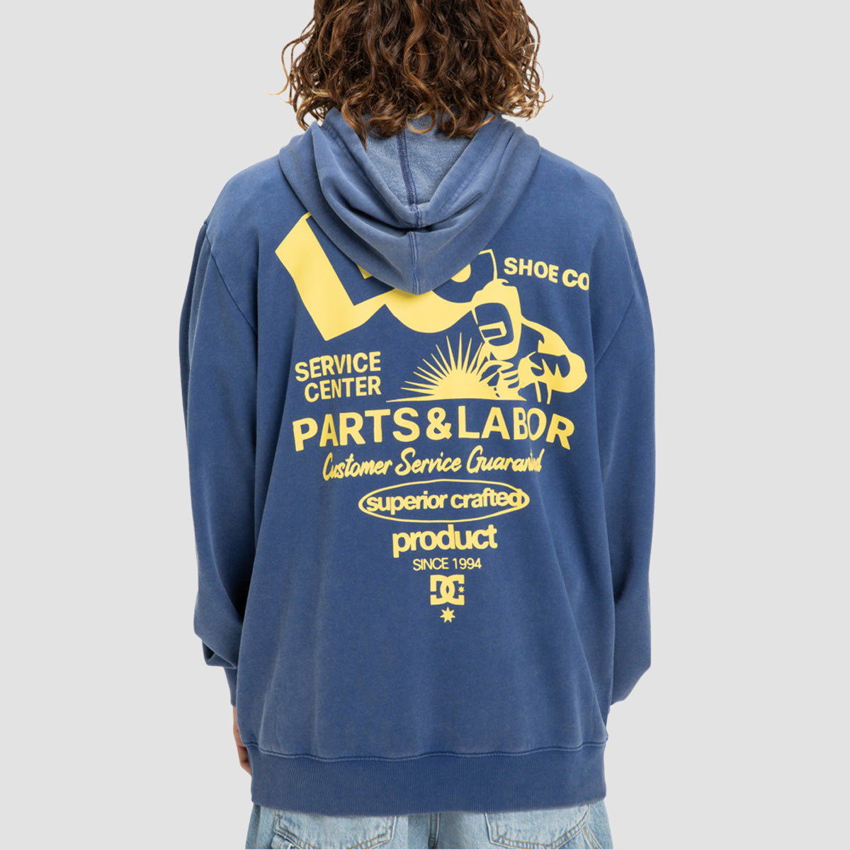 DC Parts Dep Zip Hoodie Estate Blue