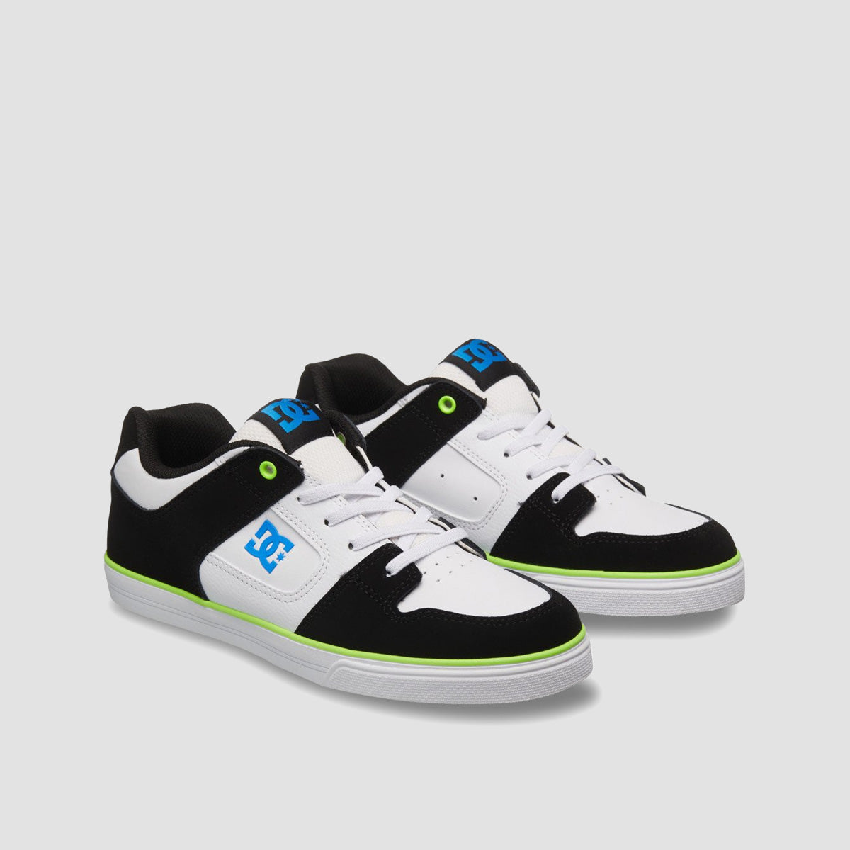 DC Pure Elastic Shoes - White/Green/Black - Kids