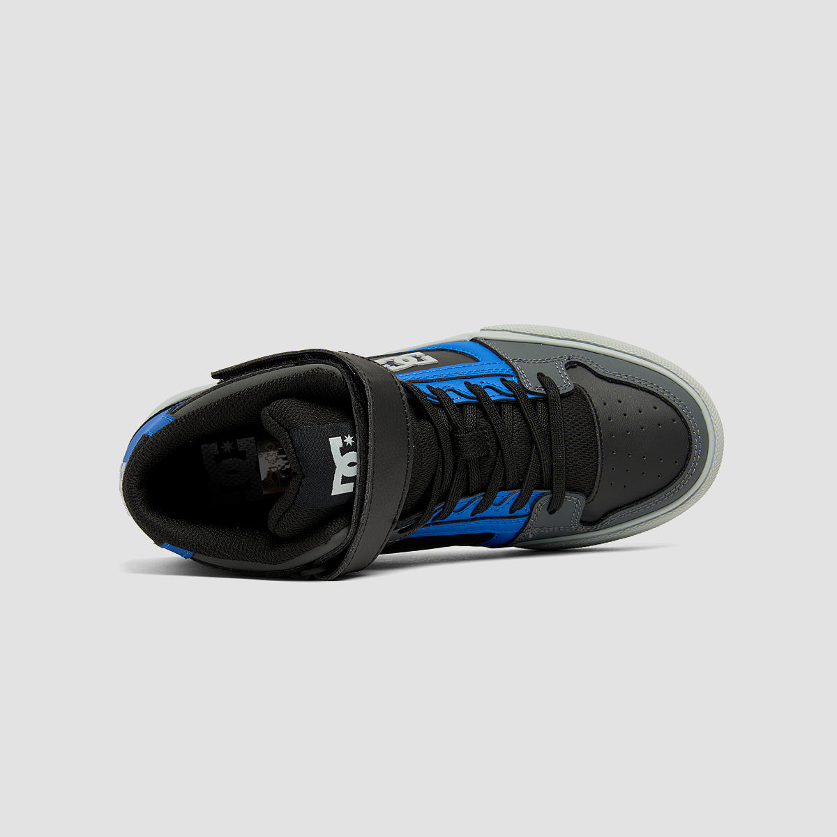 DC Pure High-Top EV Shoes - Grey/Black/Blue - Kids