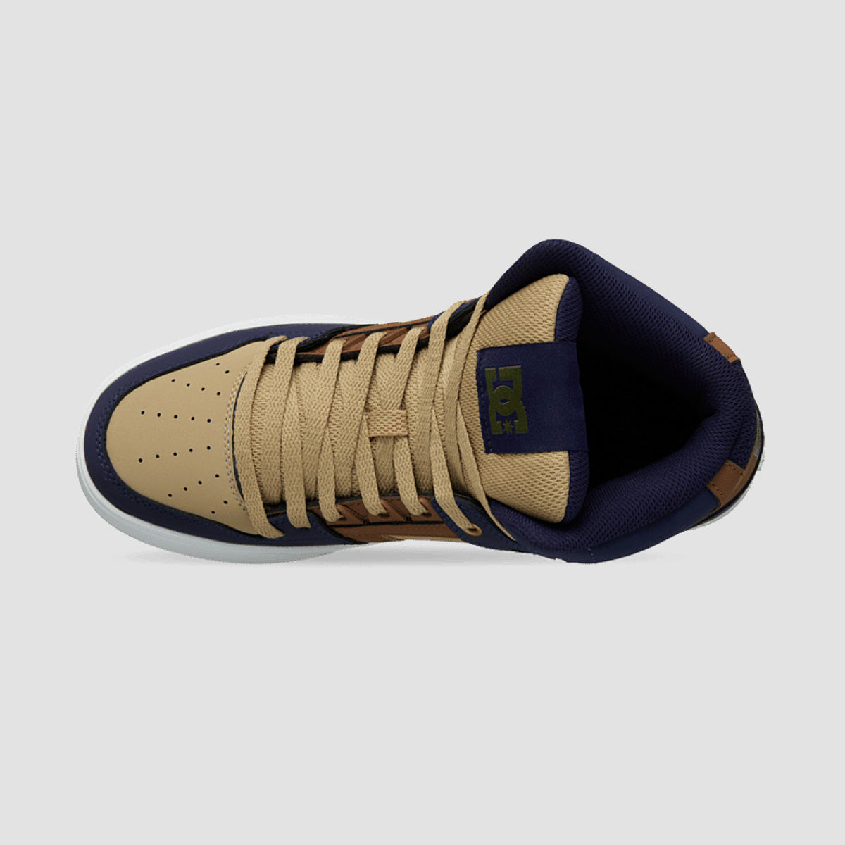 DC Pure High-Top WC Shoes - Navy/Brown/Tan