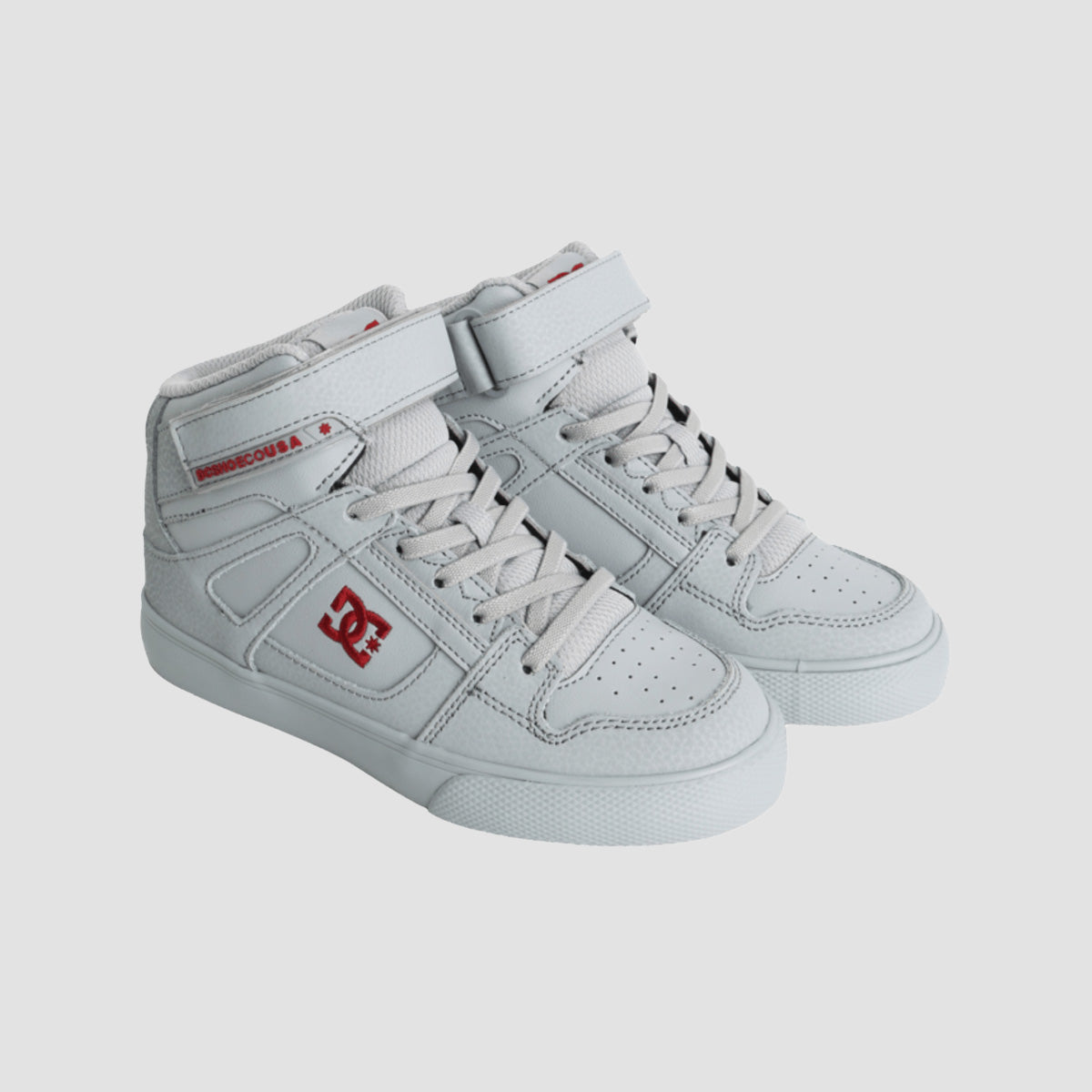 DC Pure HT EV High Top Shoes - Grey/Red - Kids