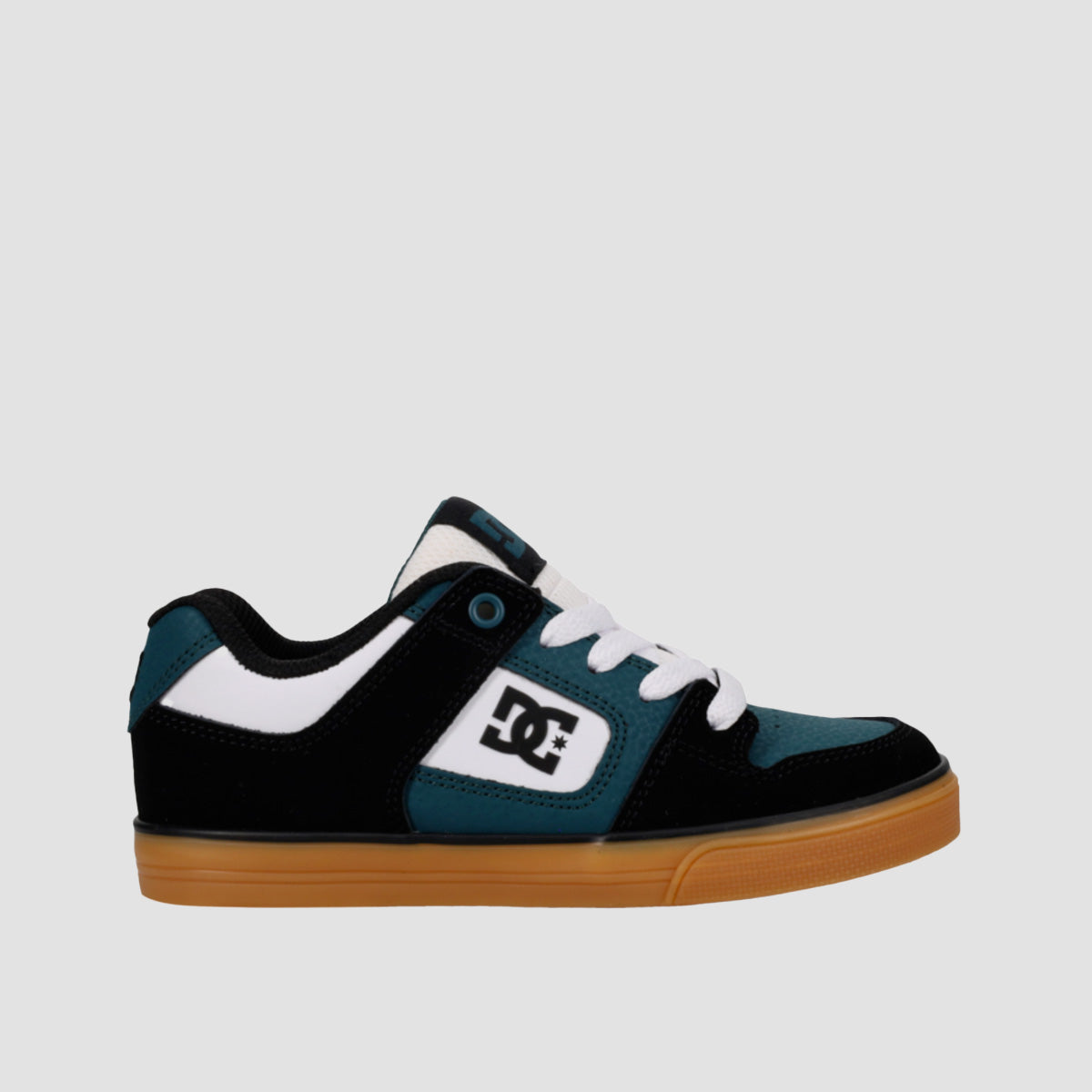 DC Pure Shoes - Black/White/Emerald - Kids