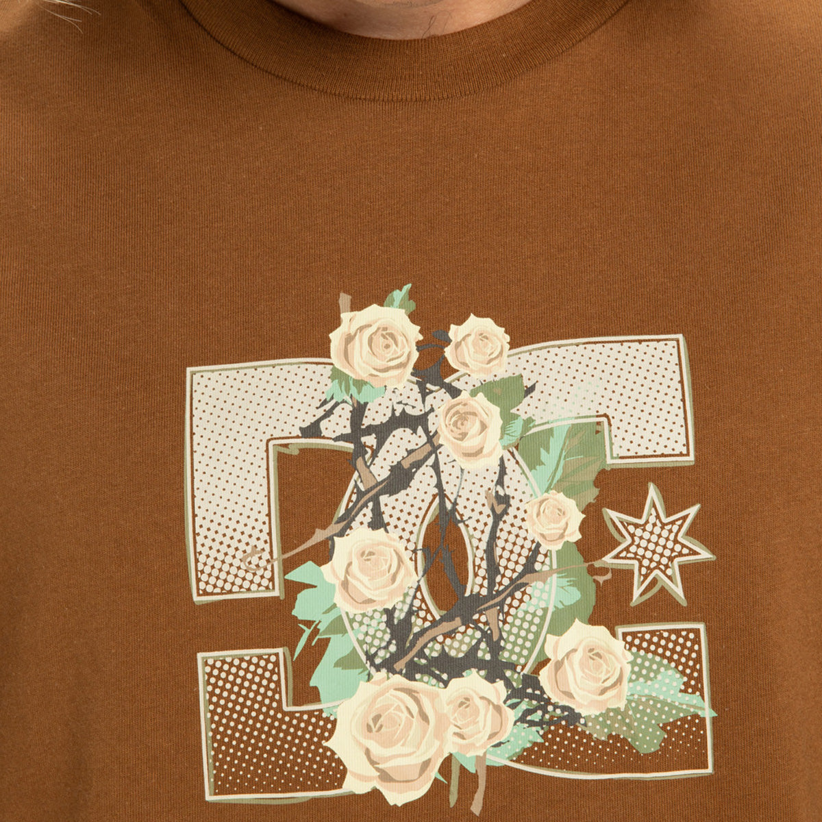 DC Rose And Thorn Star T-Shirt Toffee