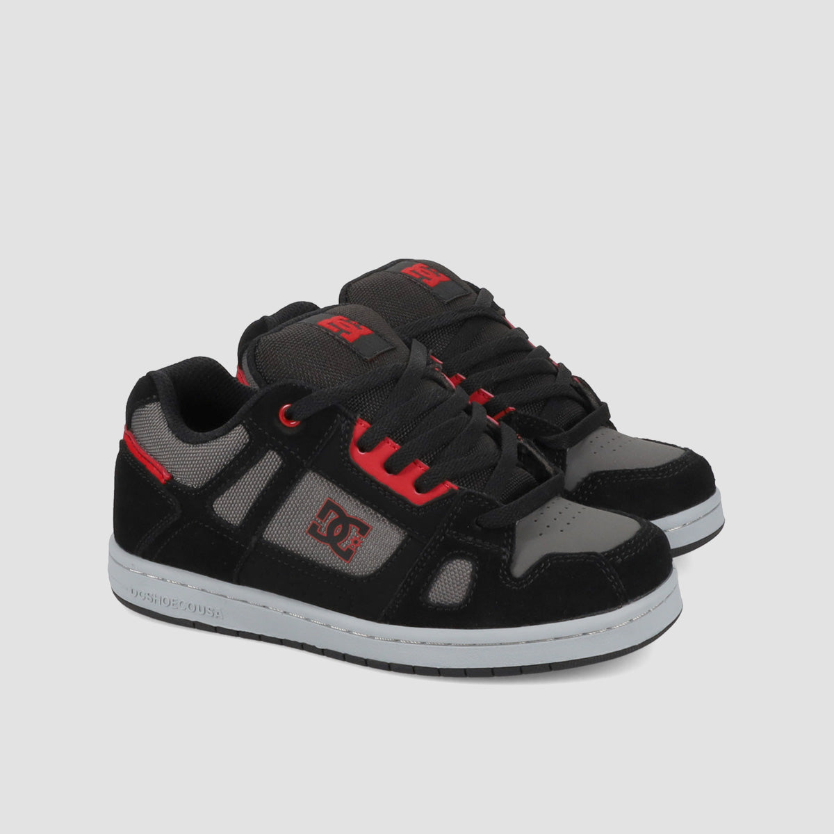 DC Stag Shoes - Black/Grey/Red - Kids