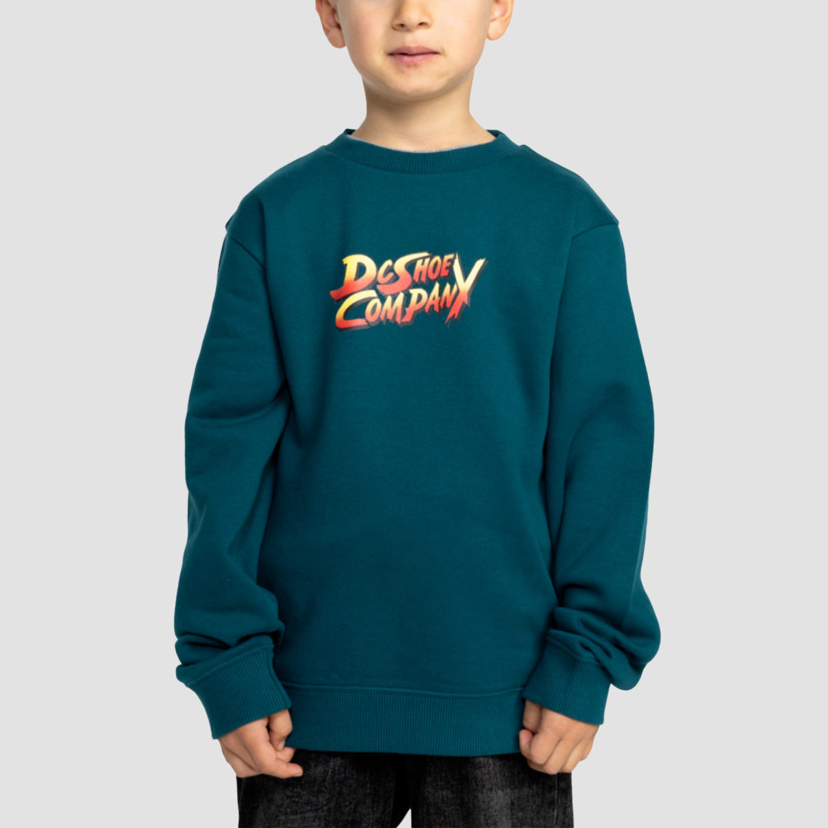 DC Two Bit Crew Sweatshirt Deep Teal - Kids