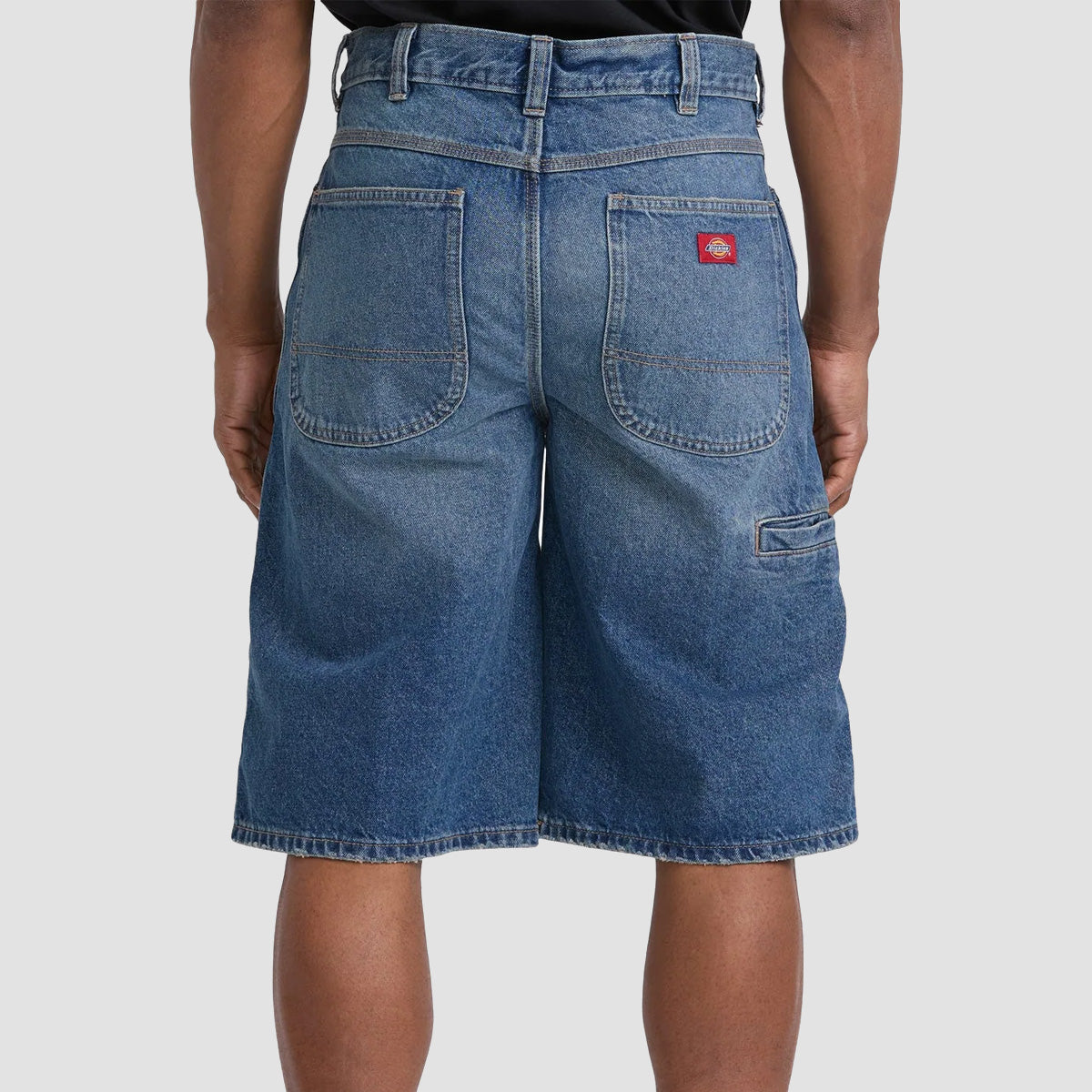 Dickies 958 13" Loose Denim Shorts Mid Blue Fade Wash