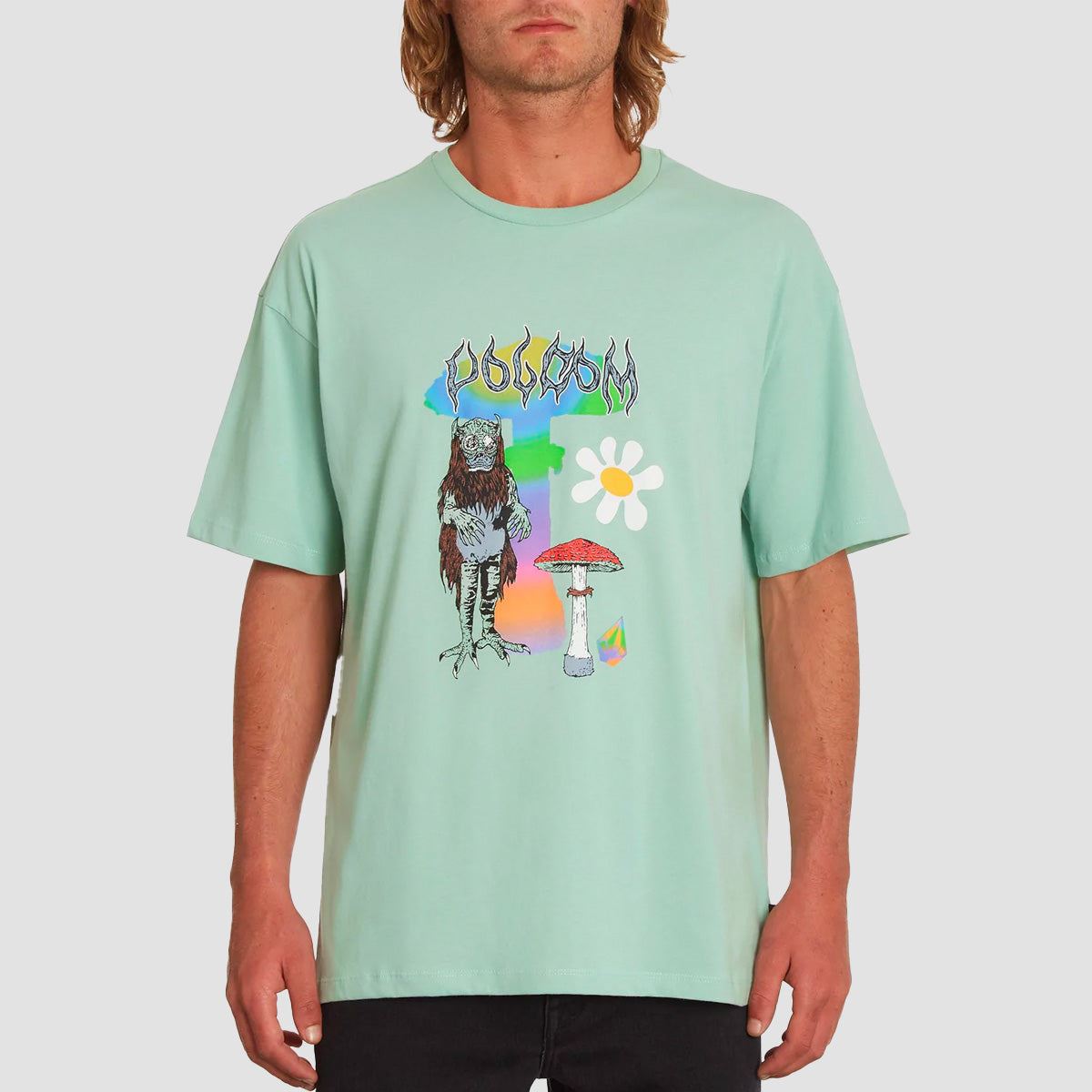 Volcom FA Chrissie Abbott X French From From The Strange 1 LSE T-Shirt Lichen Green
