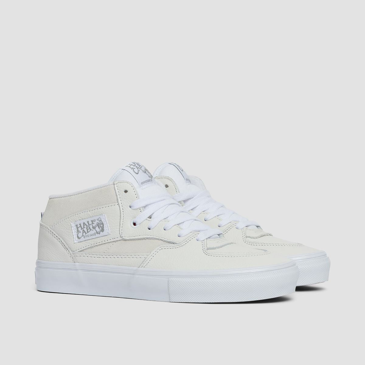 Vans Skate Half Cab Mid Top Shoes - Daz White/White